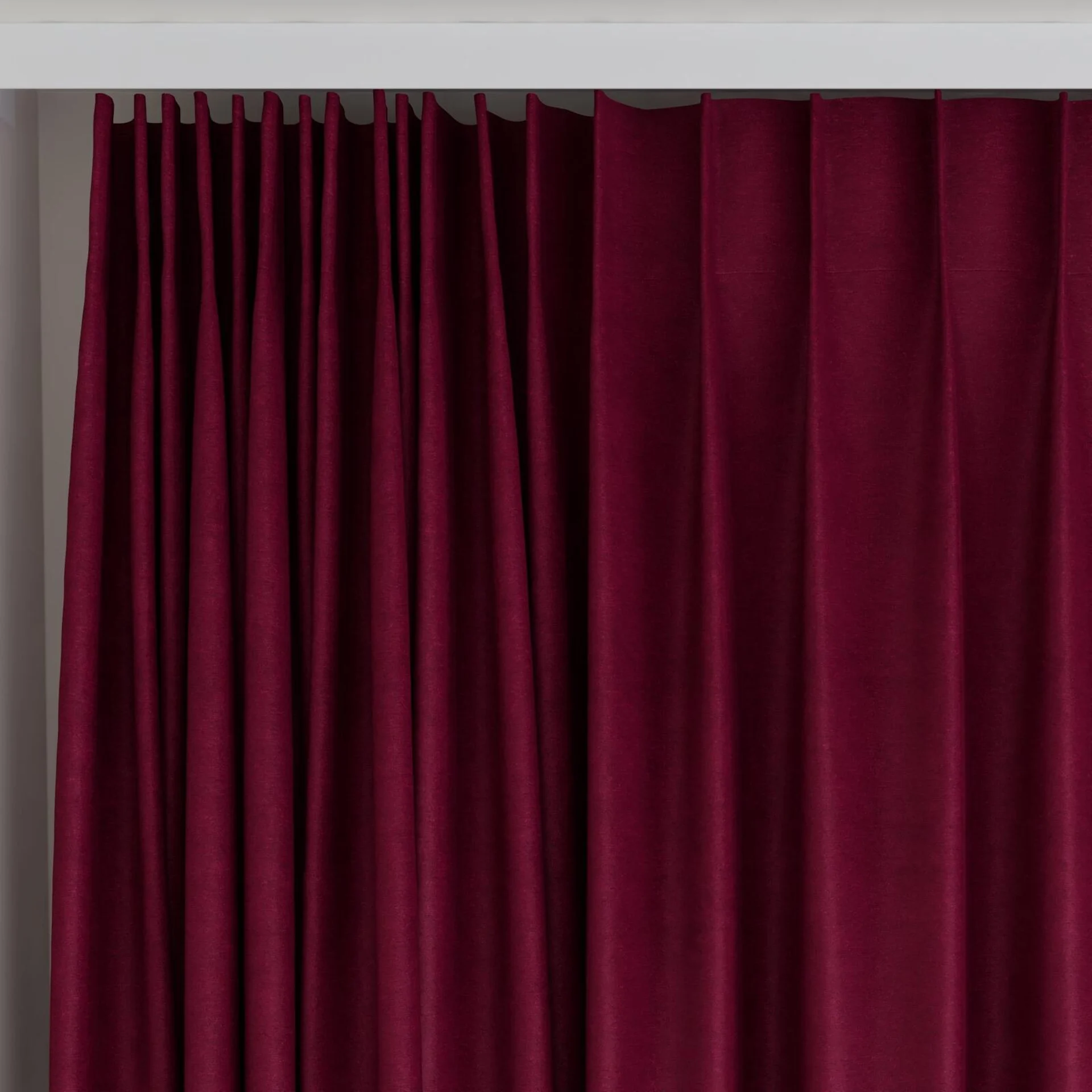 Top view of Baron Passion, on curtain rail