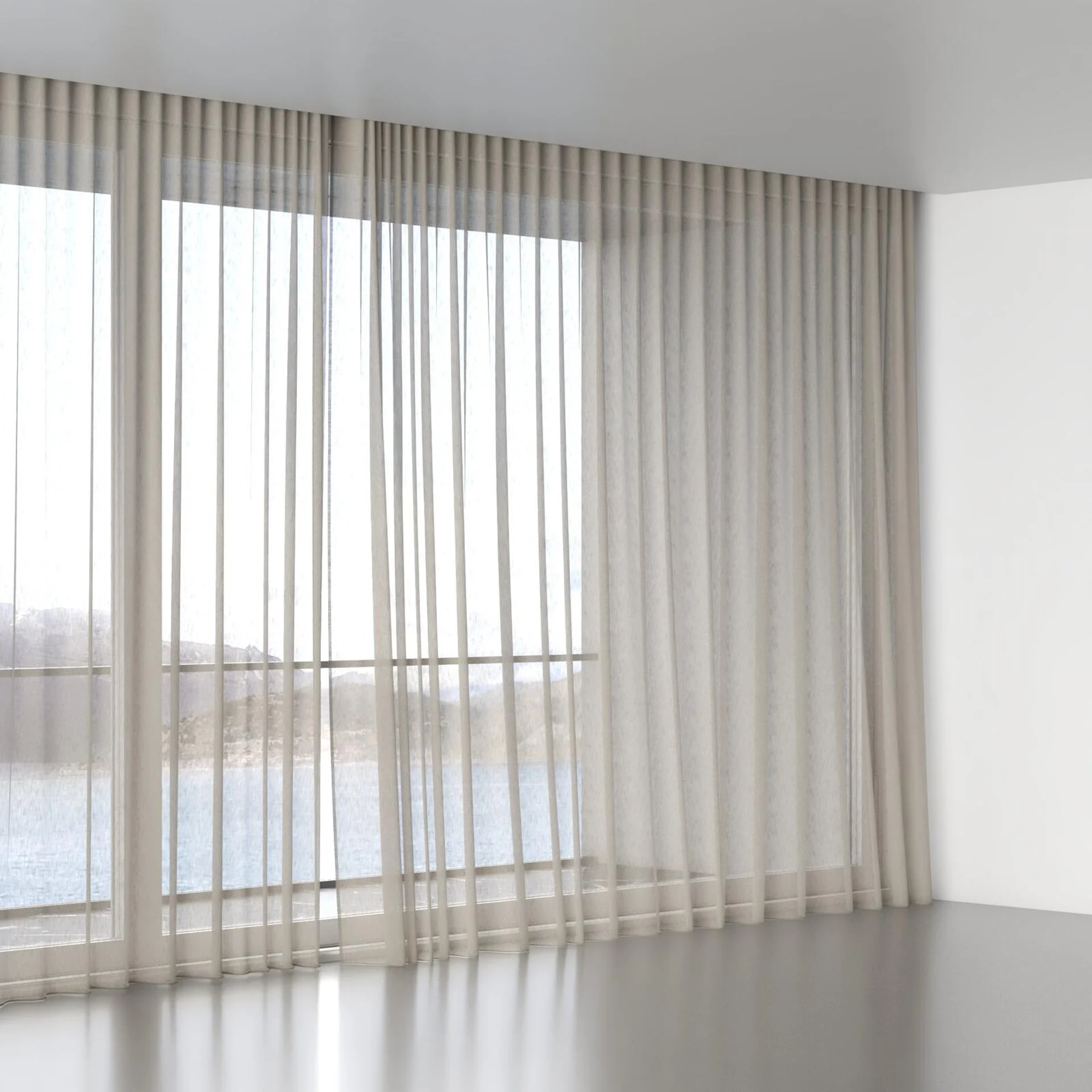 Full view of Stratus Hay, wave pleat