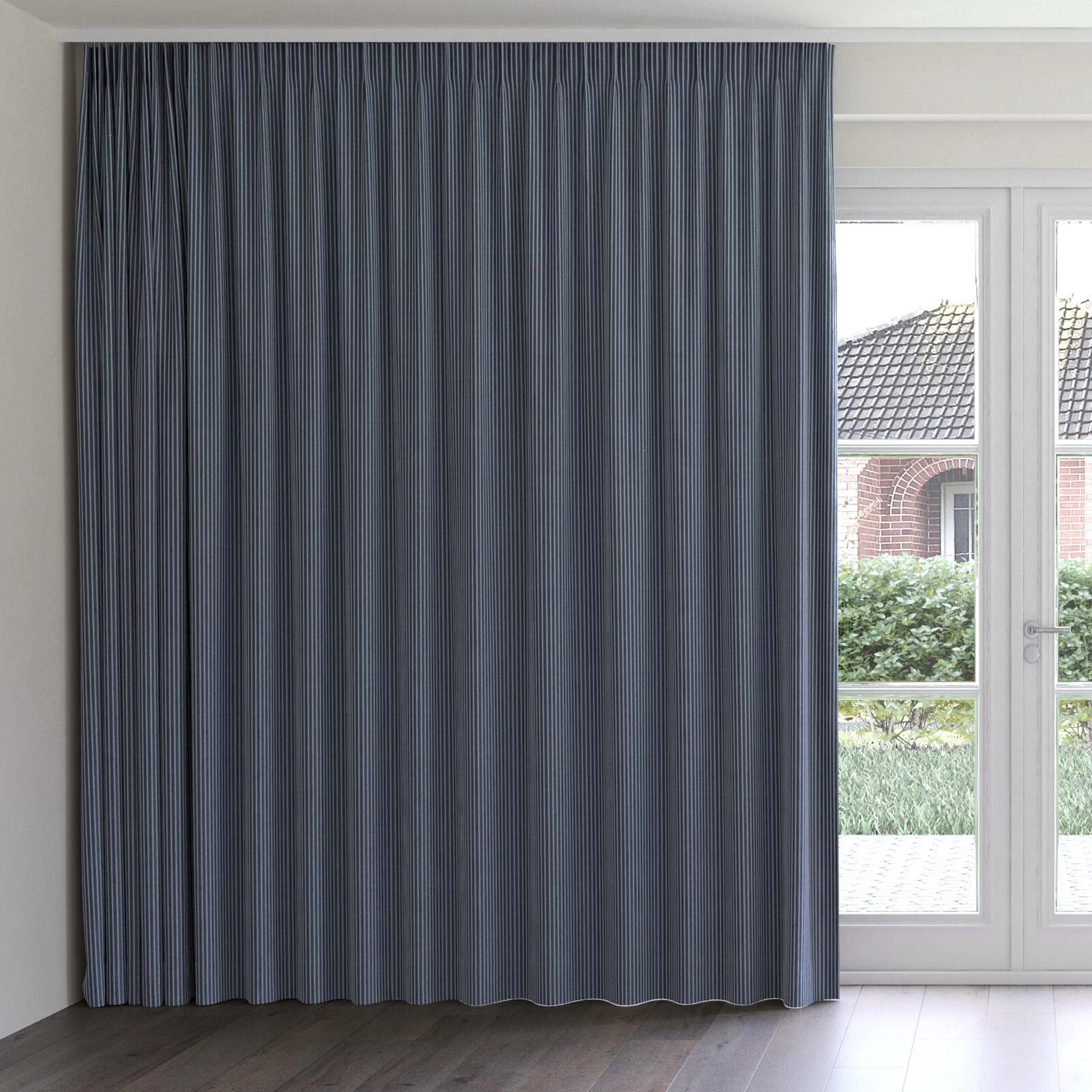 Front view of Embrace Captain, on curtain rail