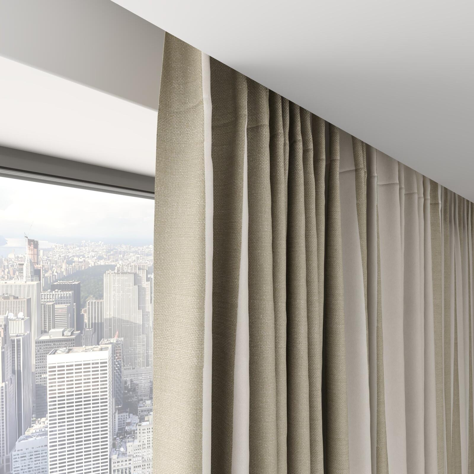Top view of Nexus Linen, on hidden rail