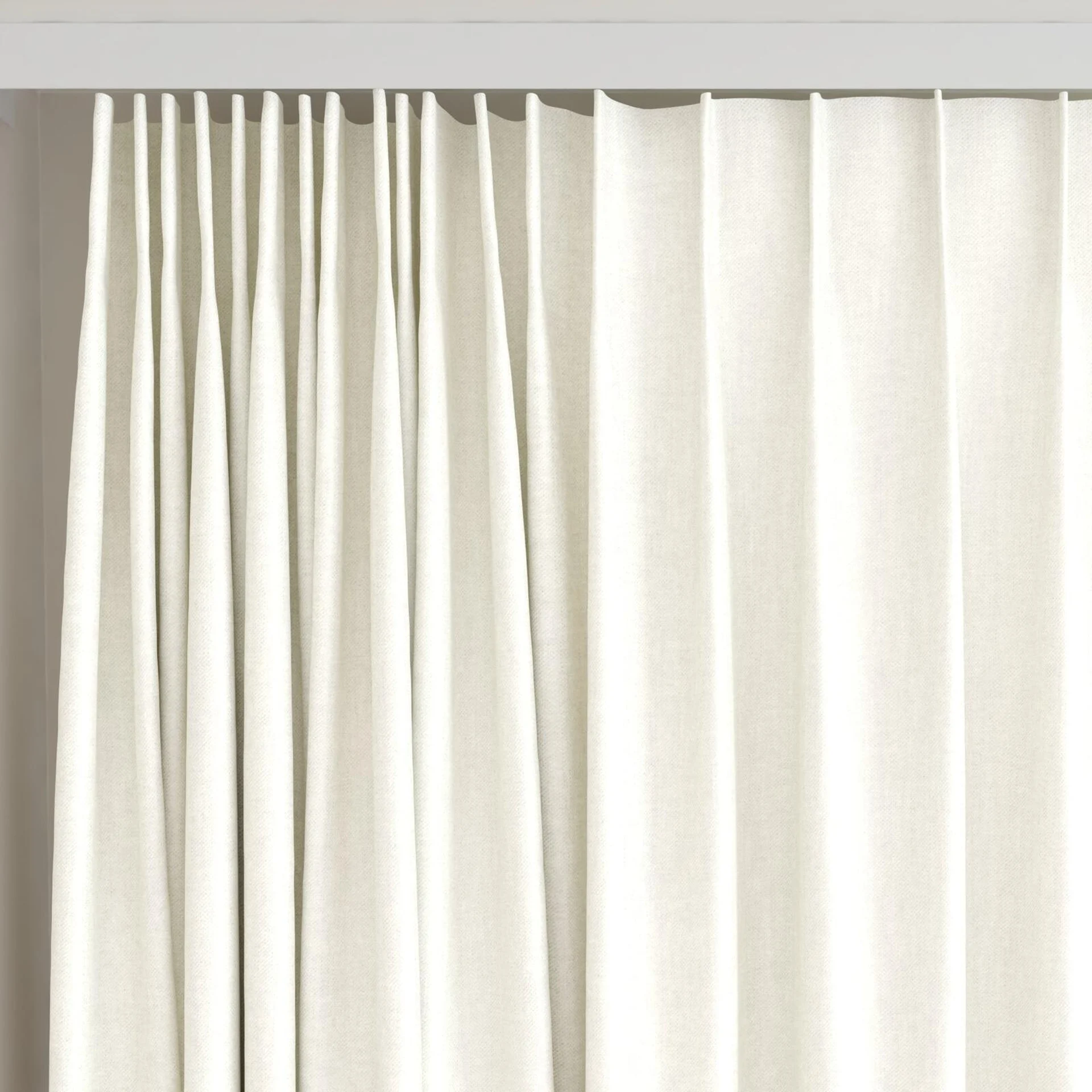 Top view of Bronco Swan, on curtain rail