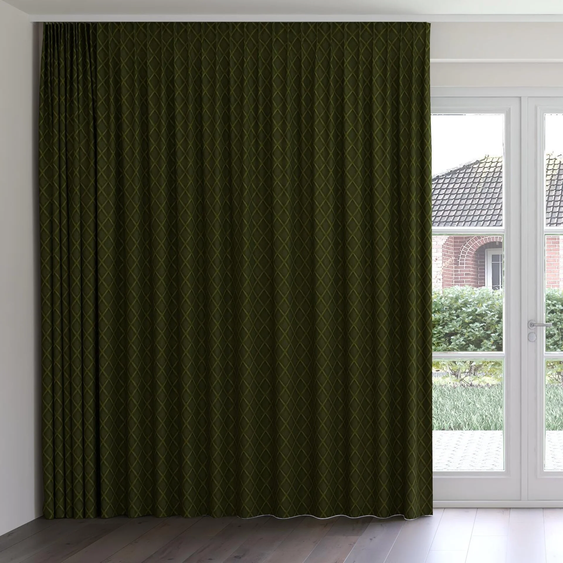 Front view of Pantheon Chive, on curtain rail