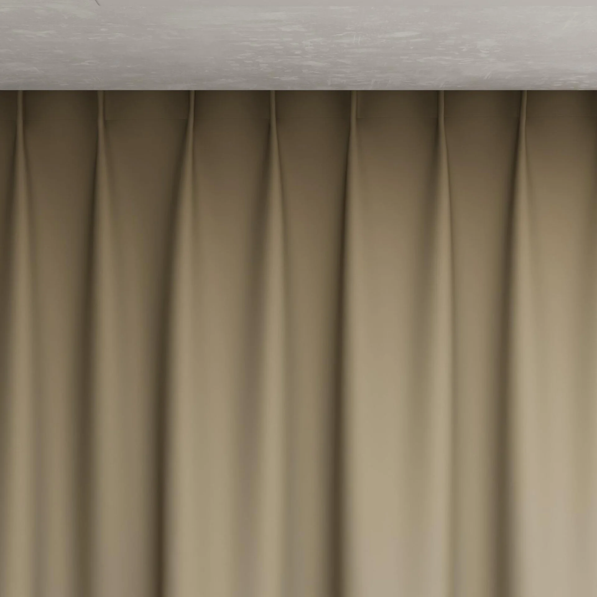 Top view of Ultra Dim Fresco, pinch pleat