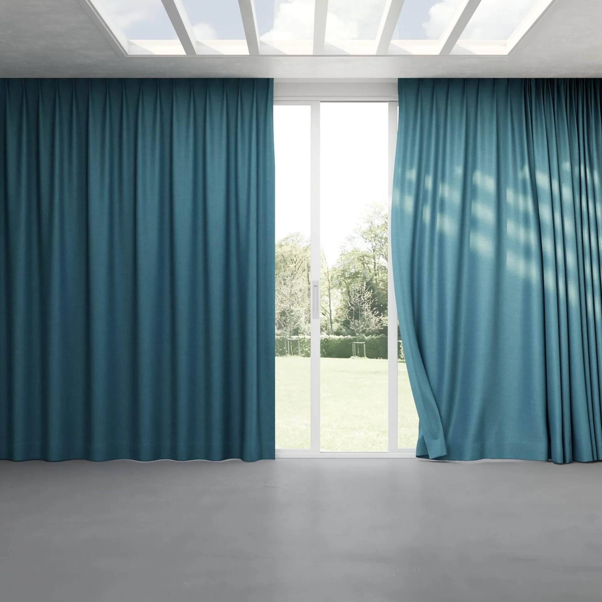 Full view of Drama Scuba, pinch pleat