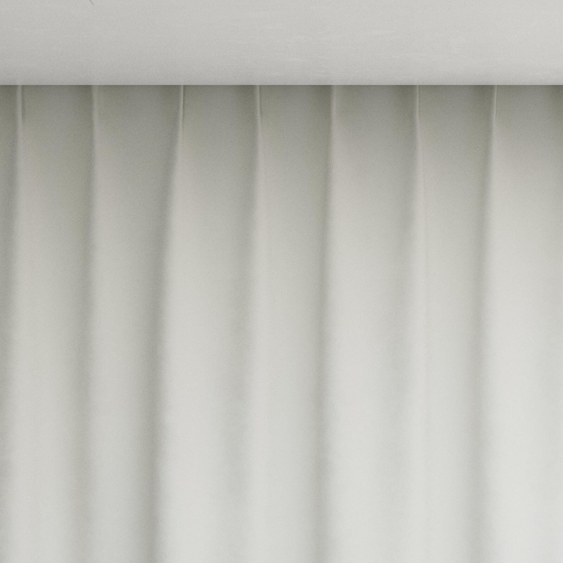 Top view of Moon Snow, pinch pleat