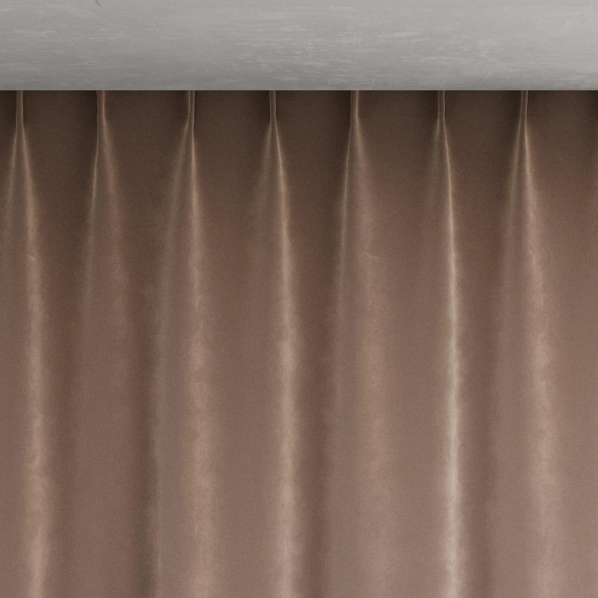 Top view of Lux Velvet Dusk 8704, pinch pleat