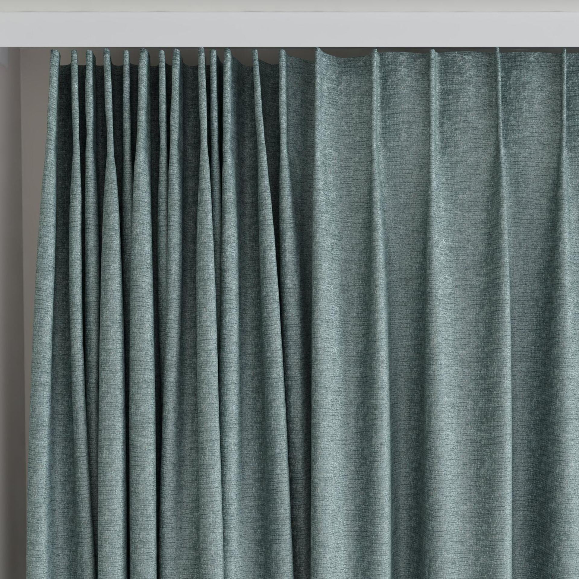 Top view of Monsieur Scuba, on curtain rail