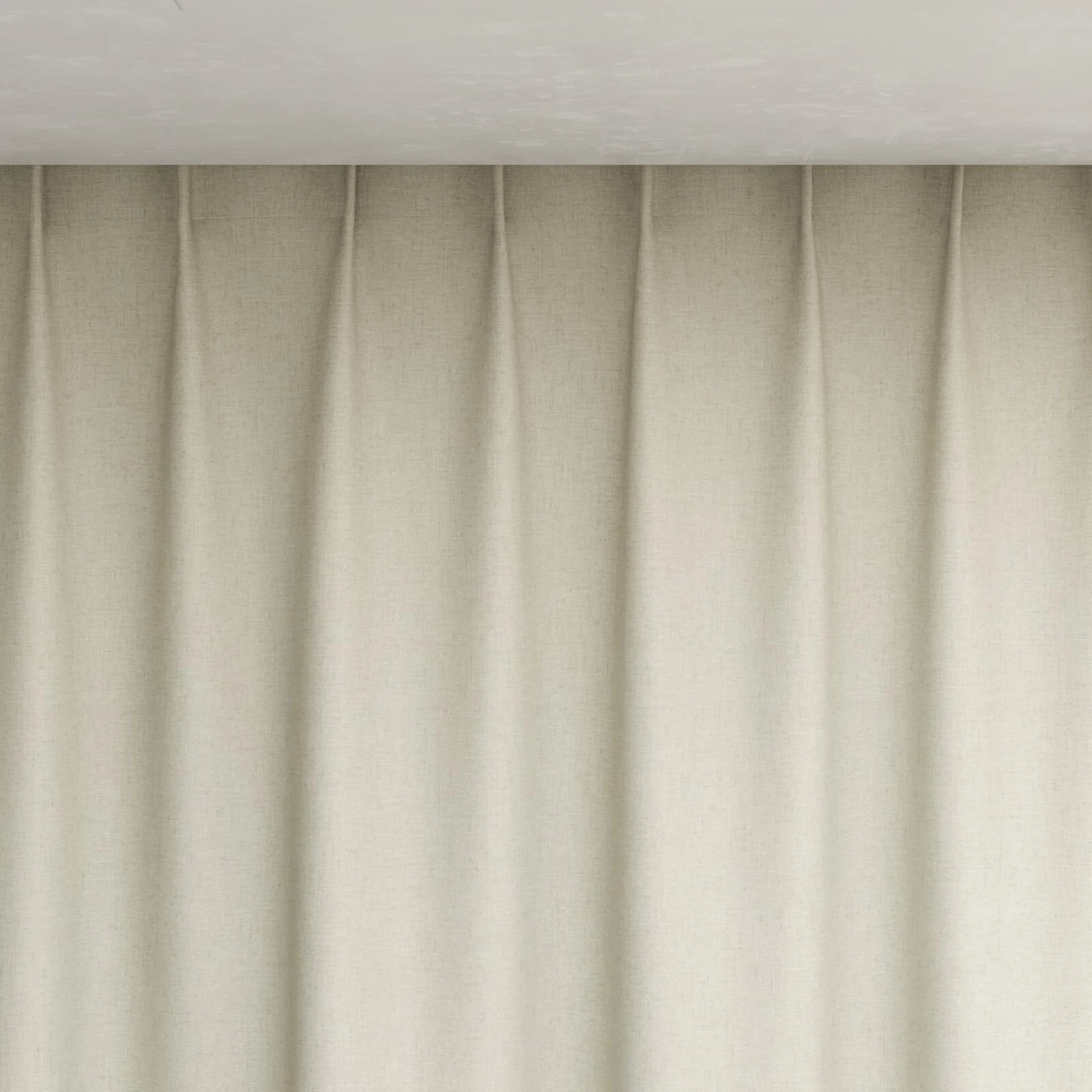 Top view of Stonewall Blackout Sesame, pinch pleat