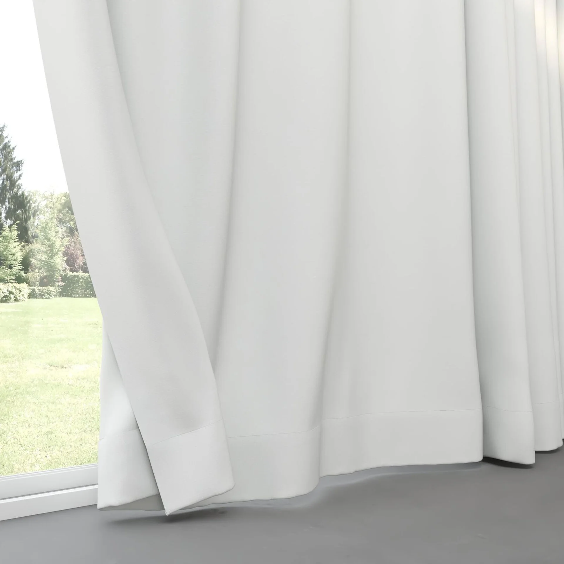 Bottom view of Darkness Pearl, pinch pleat