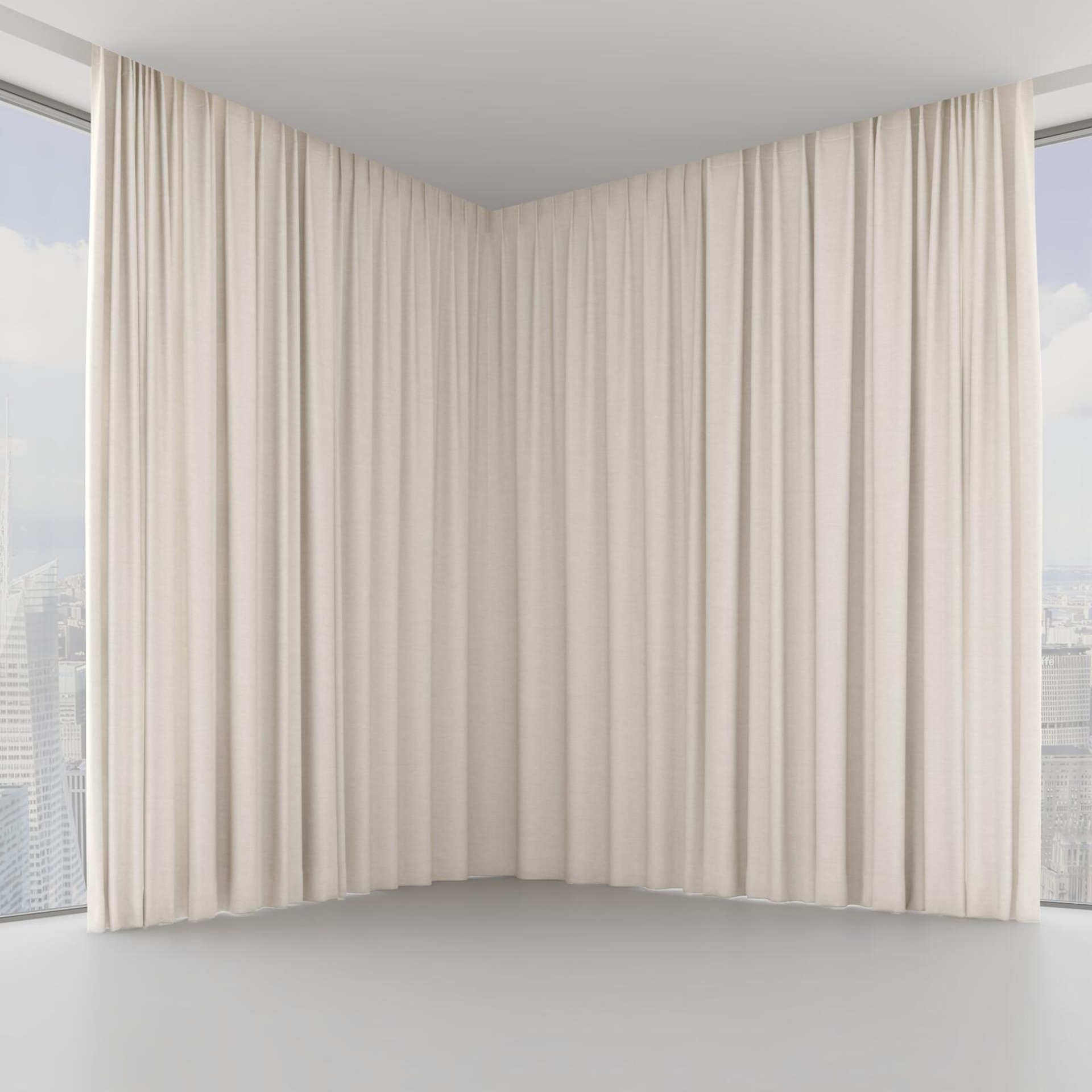 Front view of Drama Wool, on hidden rail