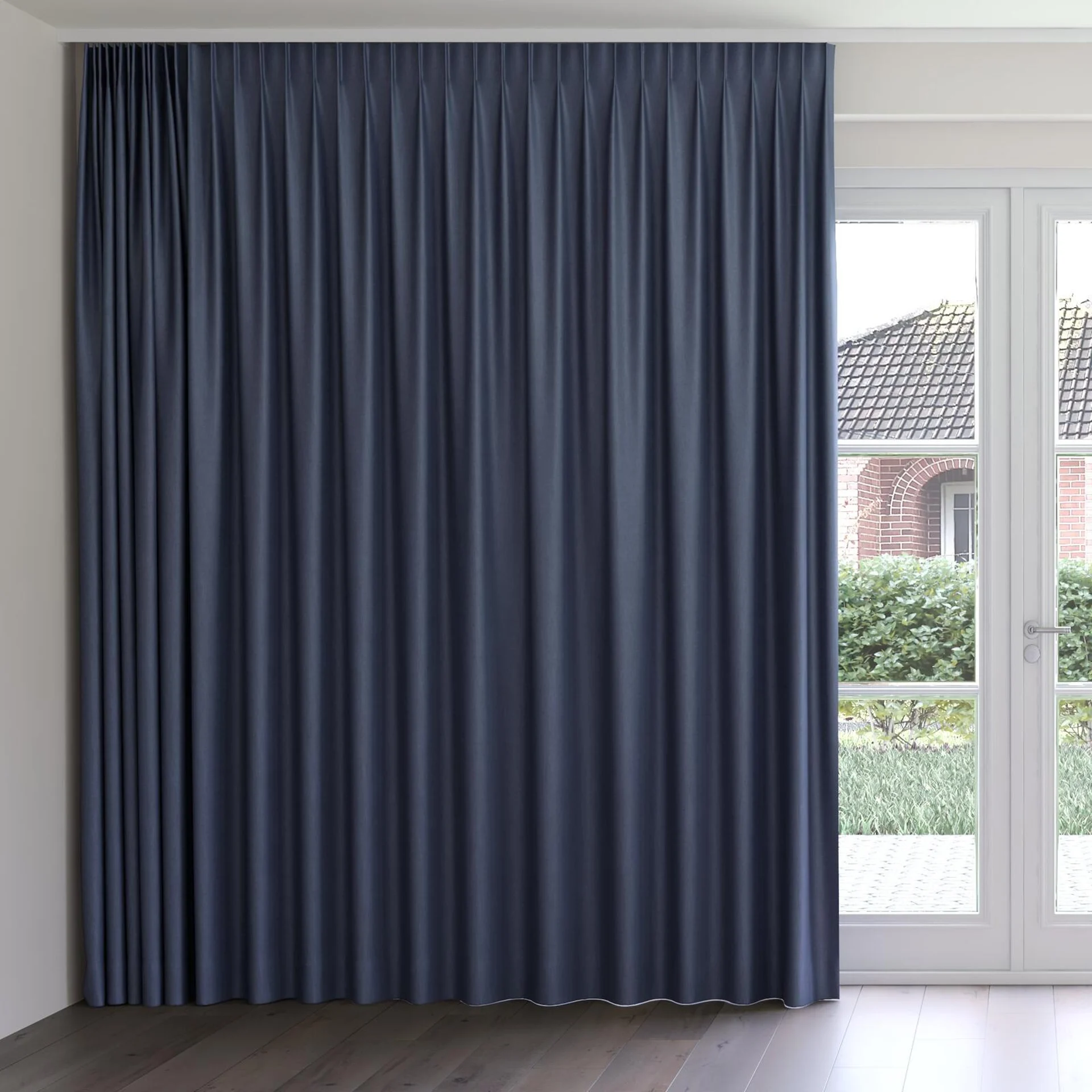 Front view of Tonga Marine, on curtain rail