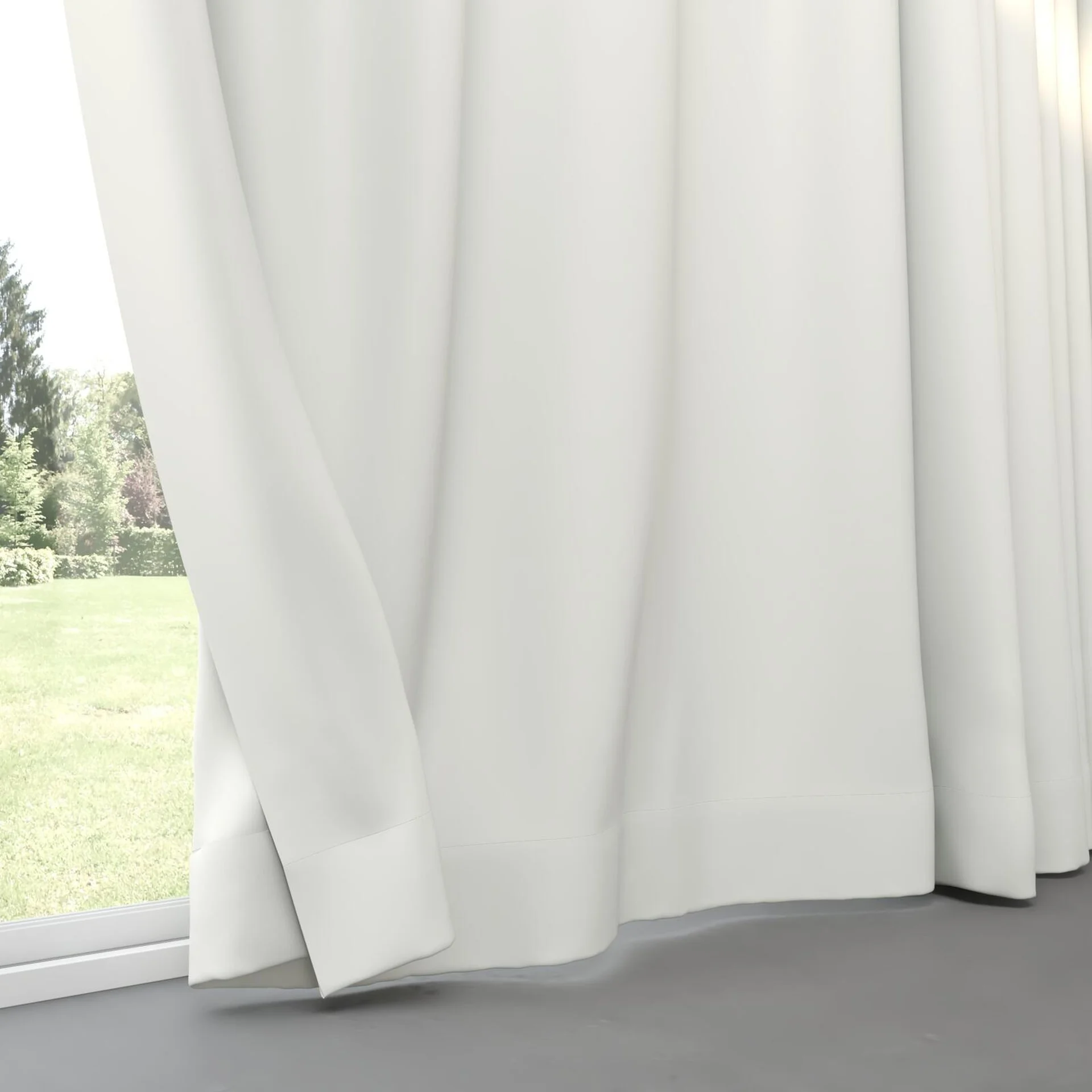 Bottom view of Ultra Dim Pearl, pinch pleat
