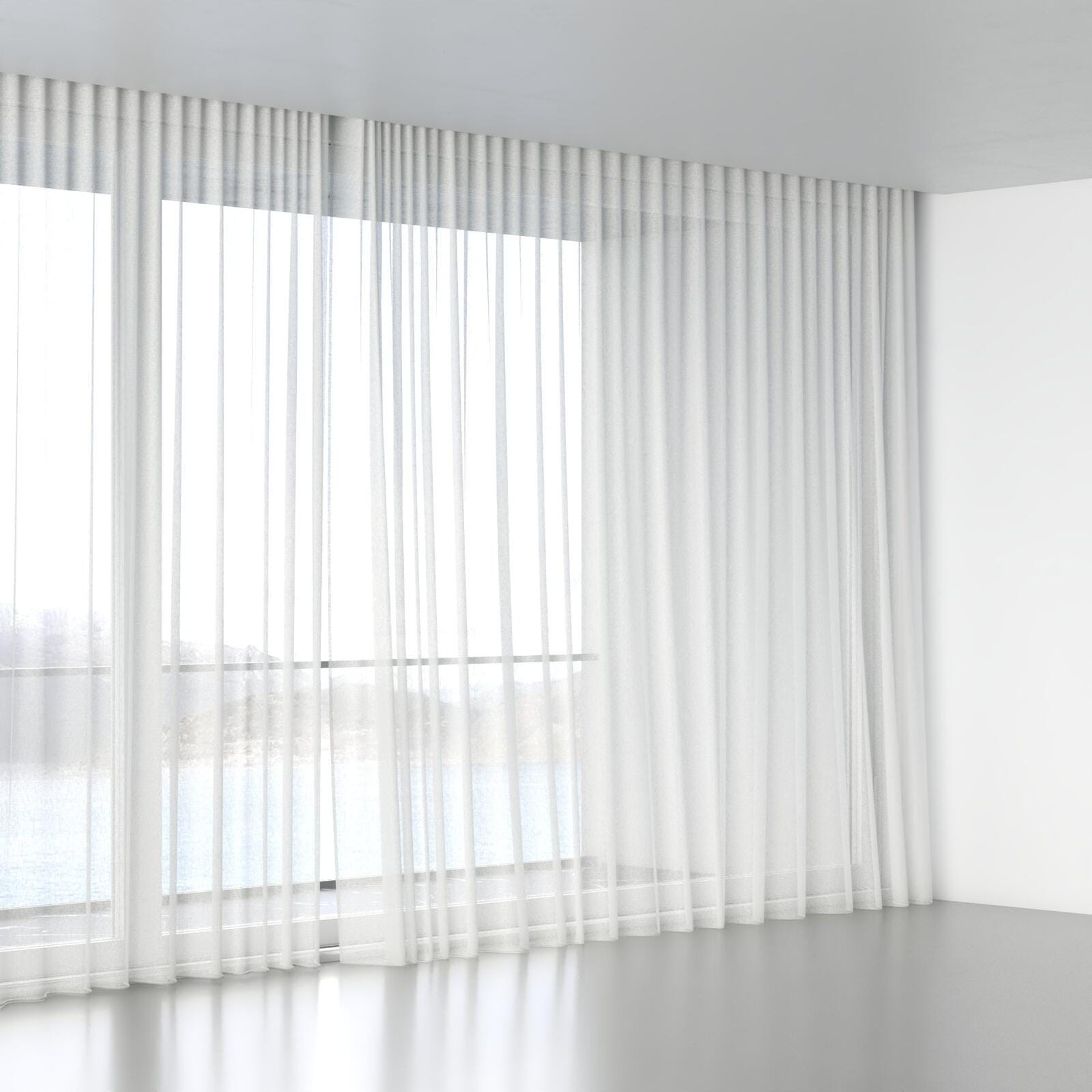 Full view of Lumiere Eggshell, wave pleat