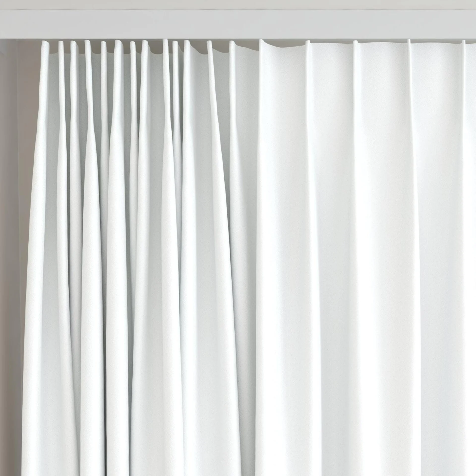 Top view of Eclipse Blackout Salt, on curtain rail