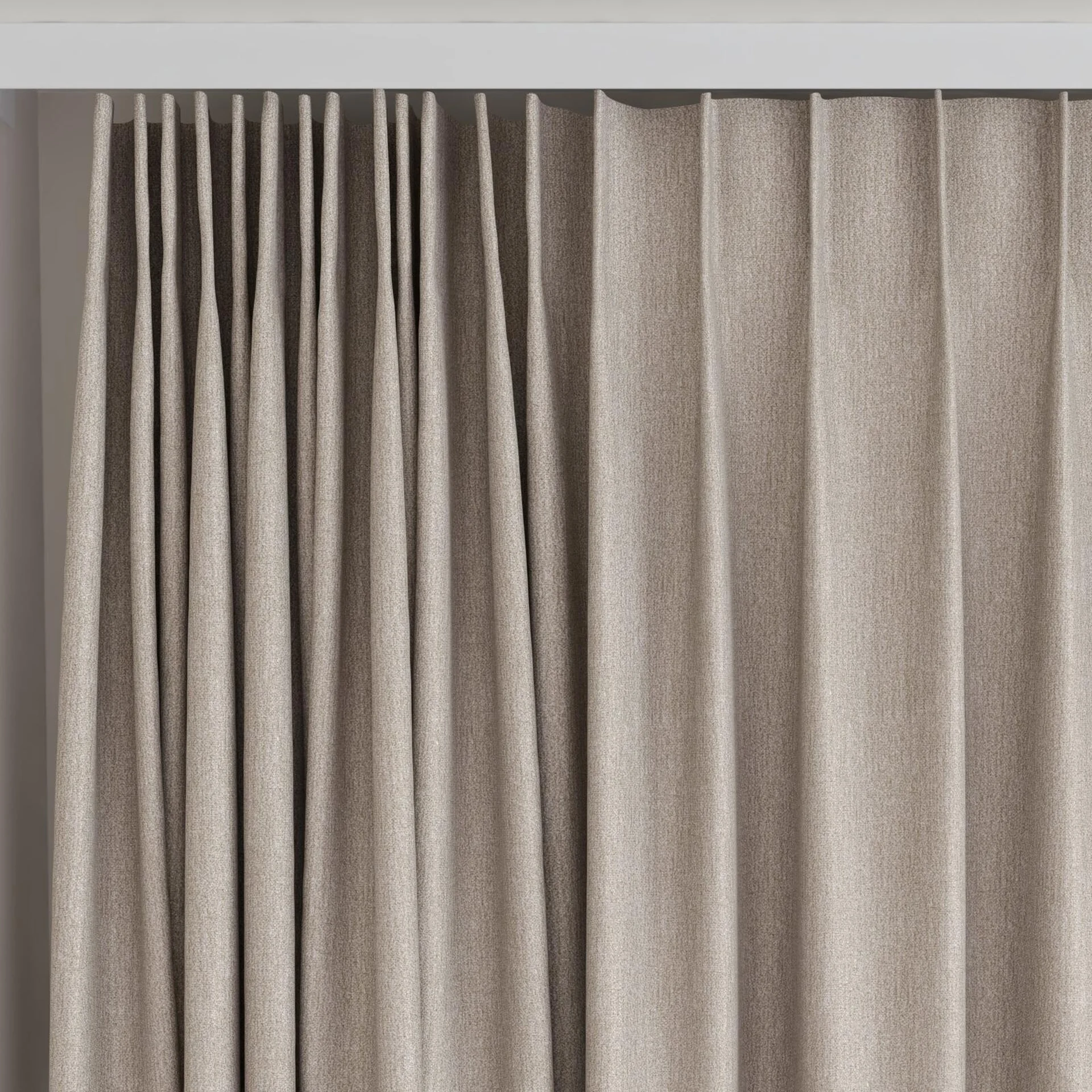 Top view of Re-New Stone, on curtain rail
