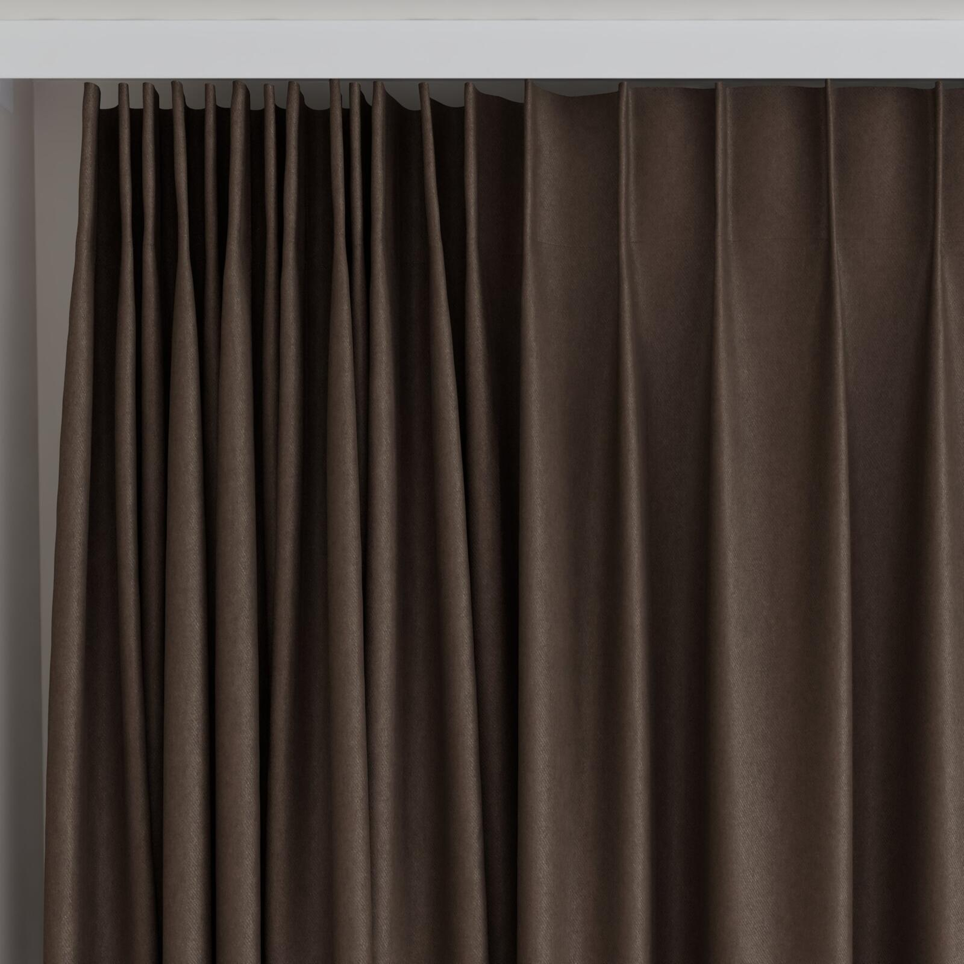 Top view of Woolly/Woolen Cocoa, on curtain rail