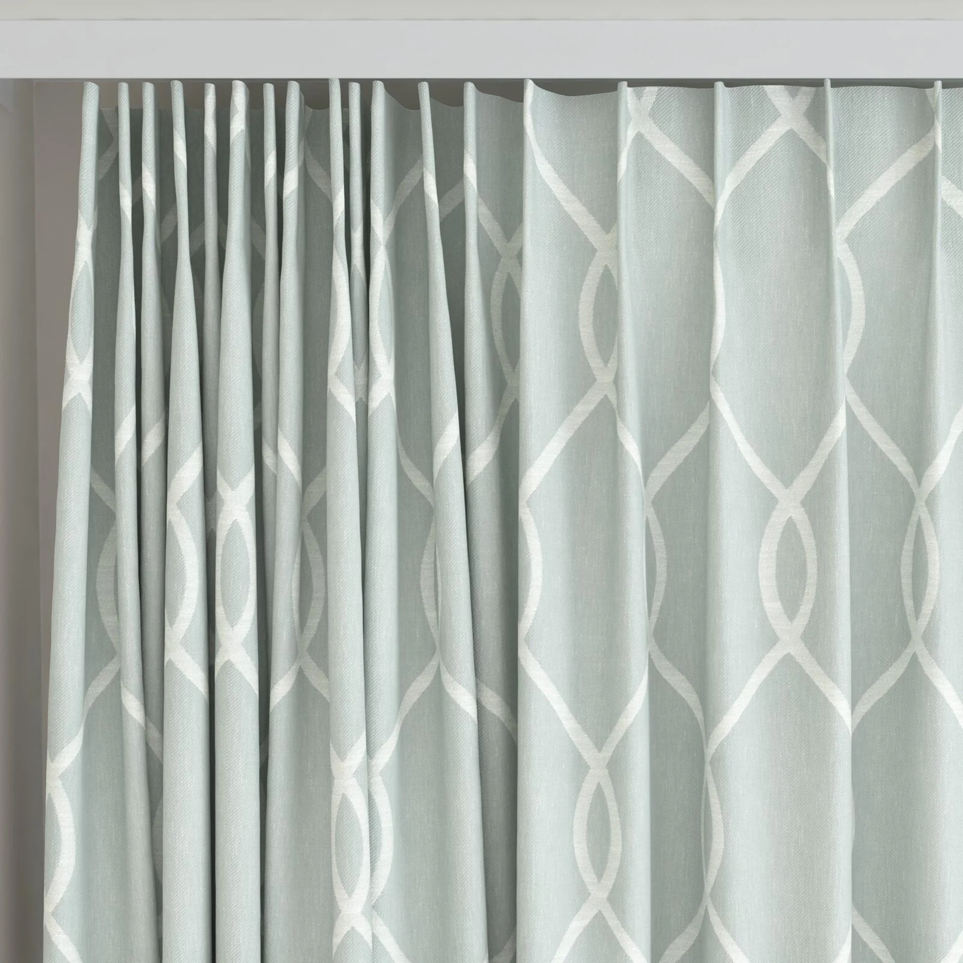 Top view of Latimer Crystal, on curtain rail