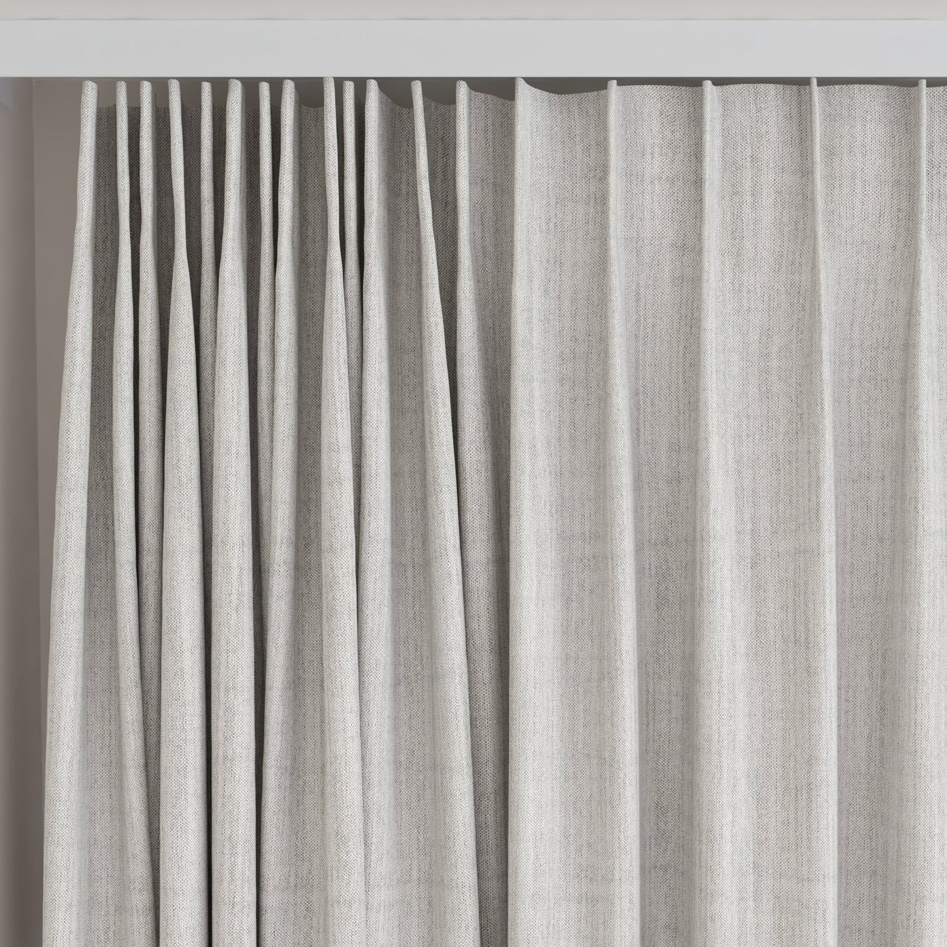 Top view of Chatham Pebble, on curtain rail