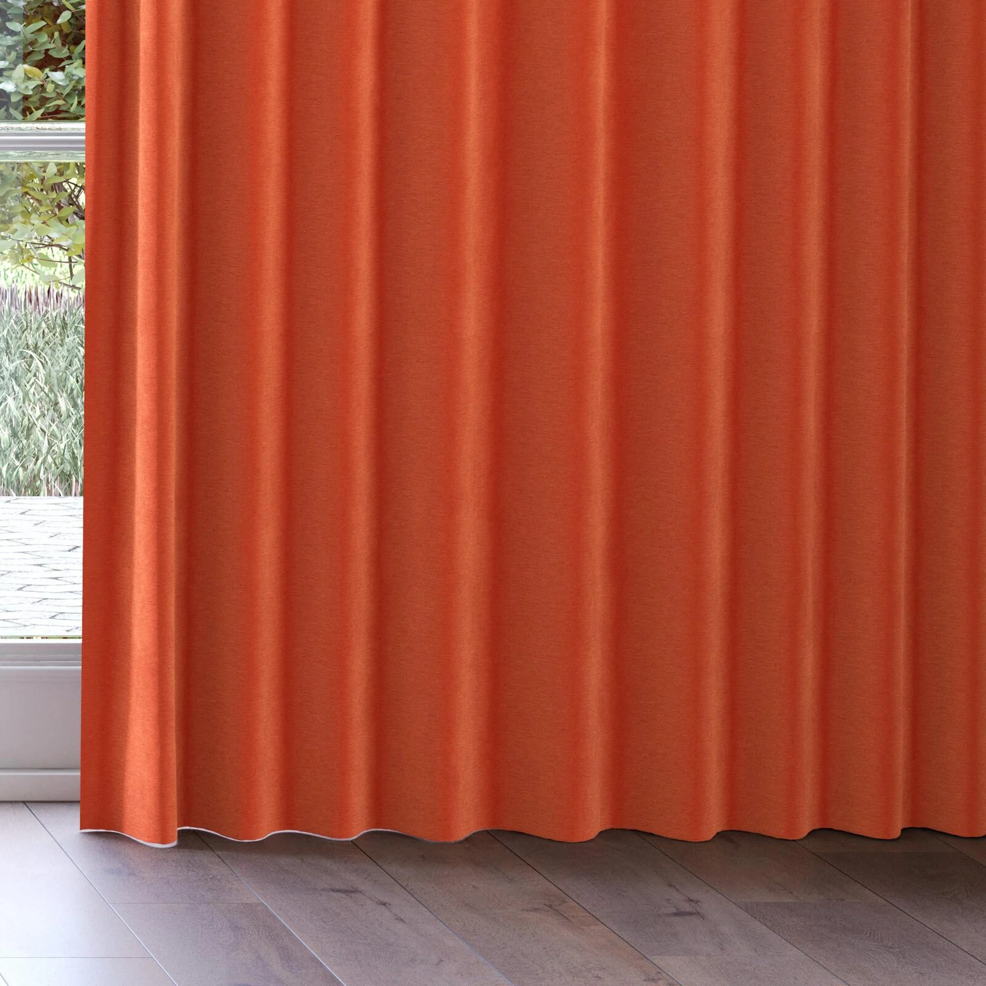 Bottom view of Moon Terra, on curtain rail