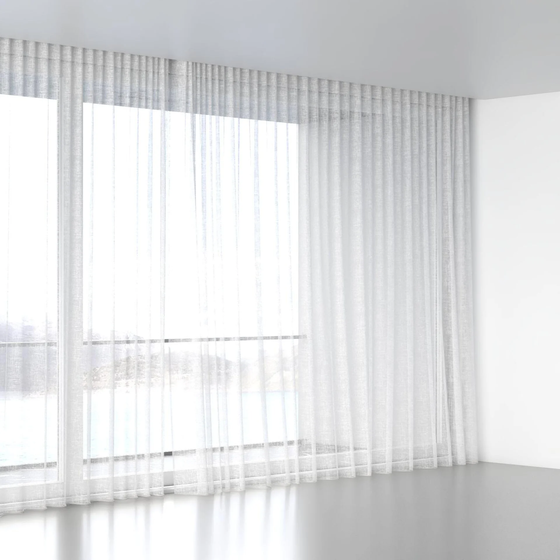 Full view of Beech Pearl, wave pleat
