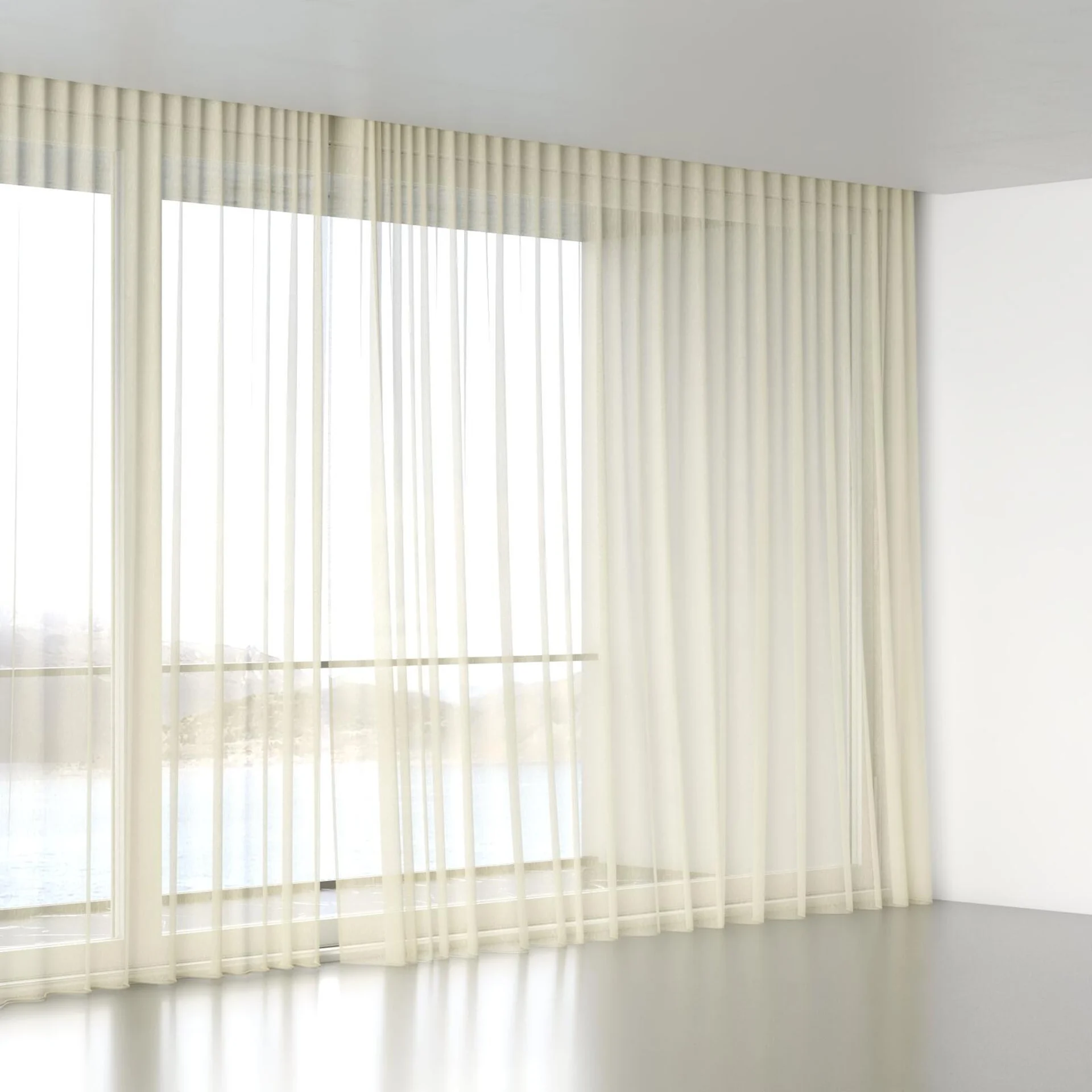Full view of Aurora Gilt, wave pleat