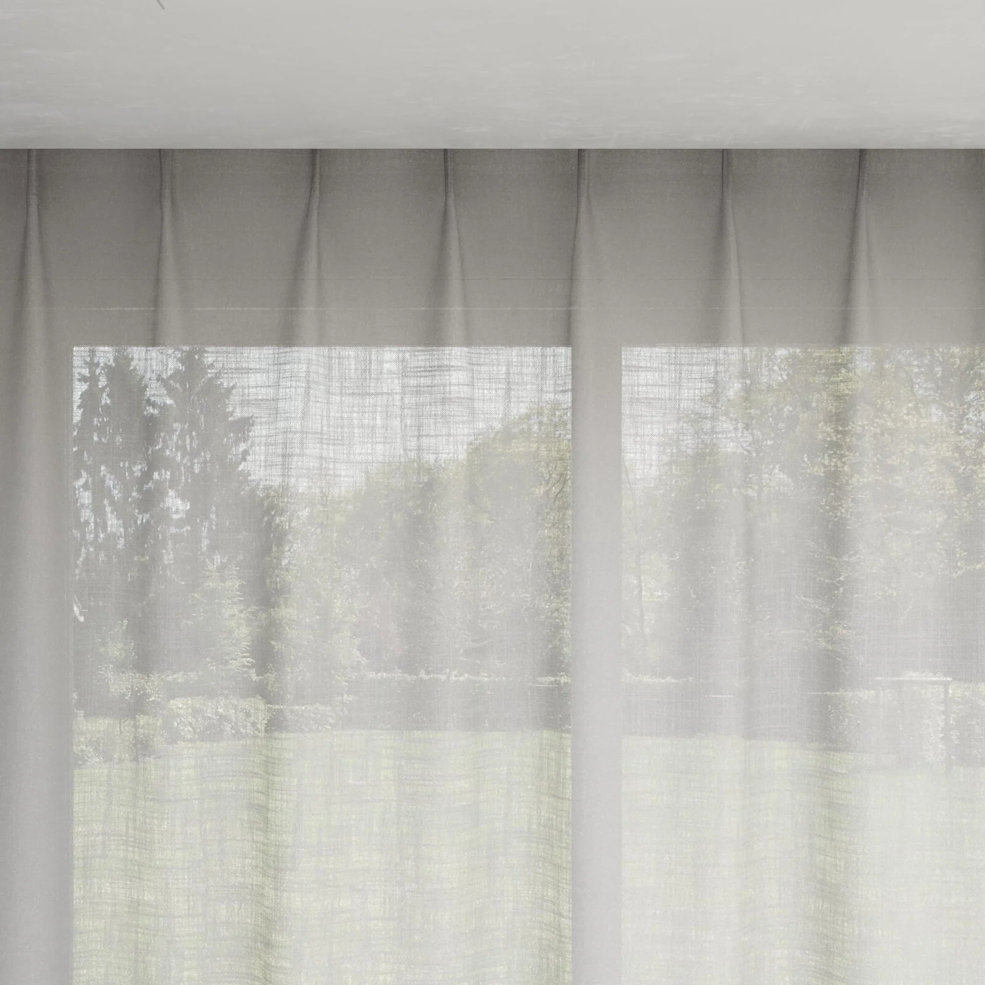 Top view of Release Aluminium, pinch pleat