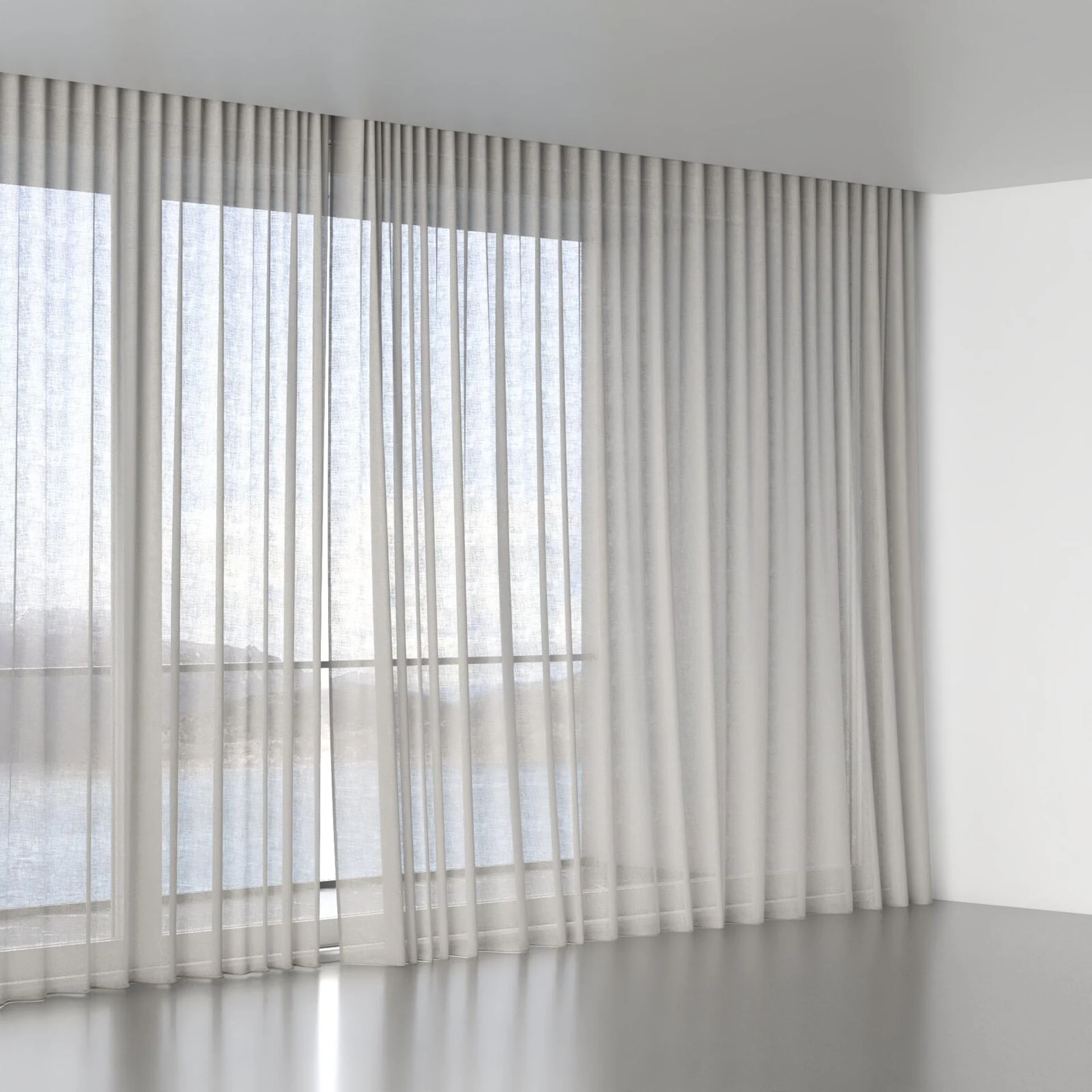 Full view of Statement Flax, wave pleat
