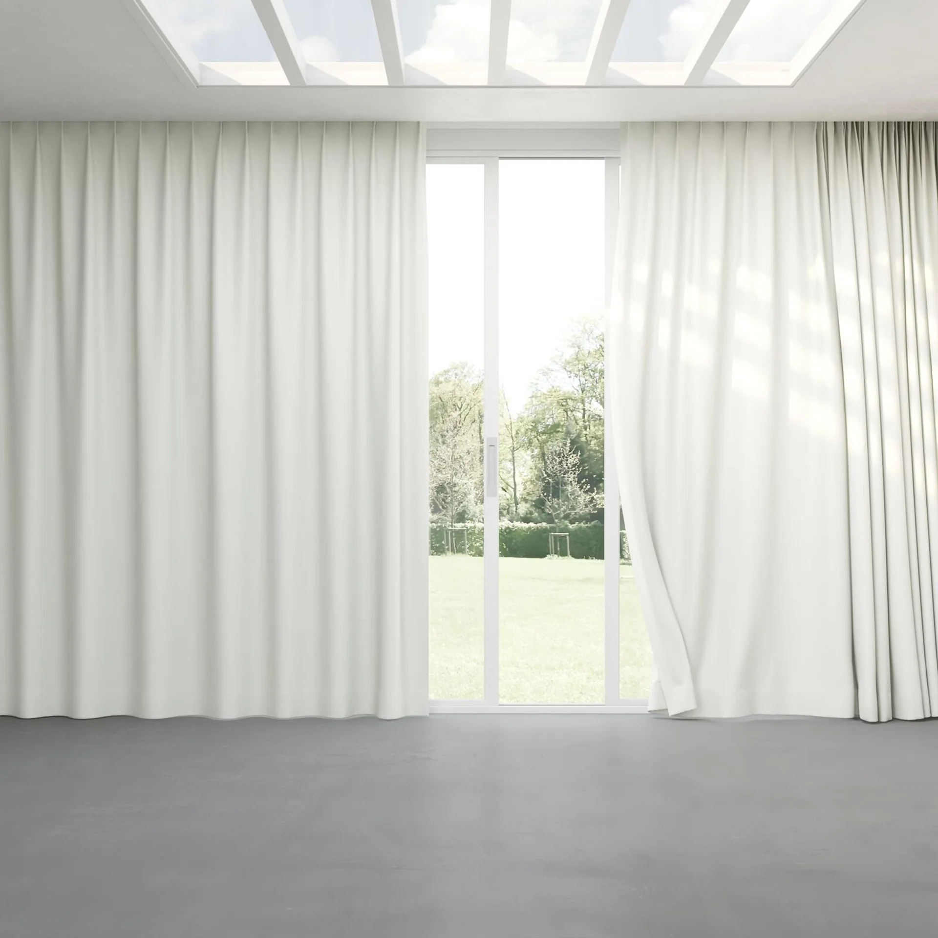 Full view of Naturama Pristine, pinch pleat