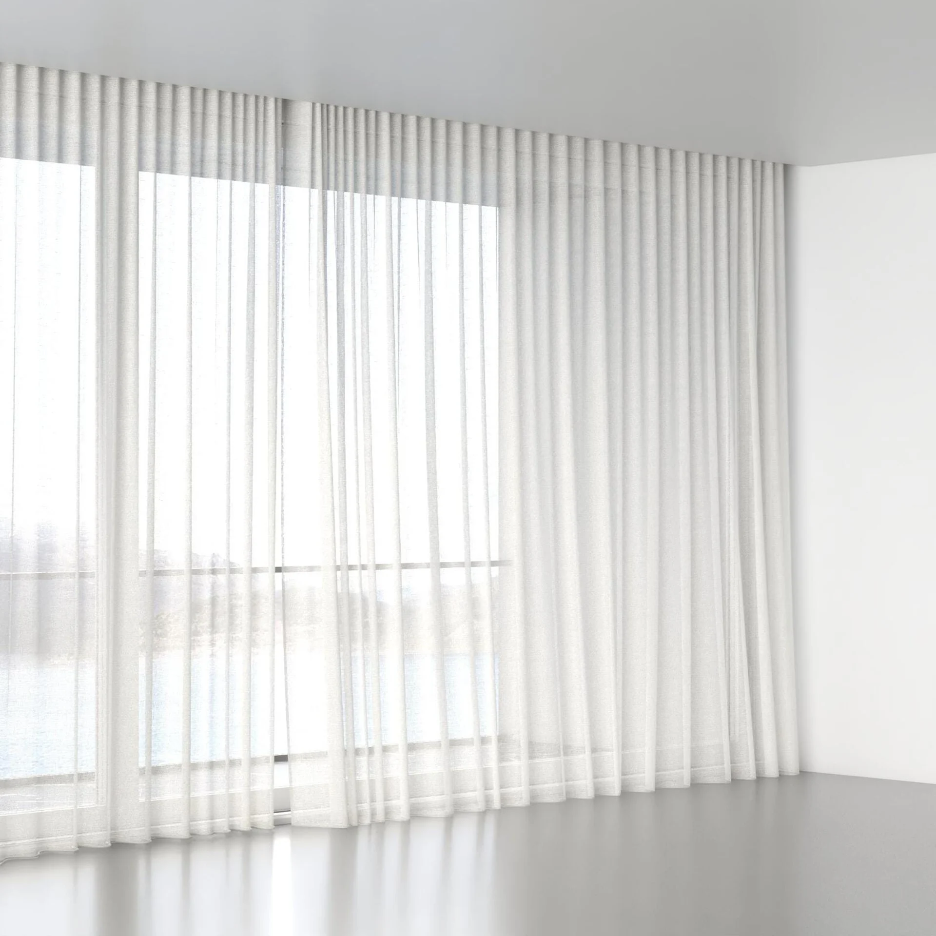 Full view of O'Keeffe Bone, wave pleat