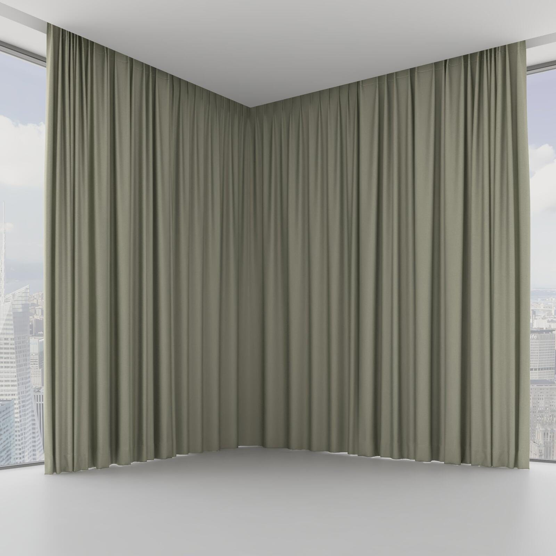 Front view of Atelier Celadon, on hidden rail