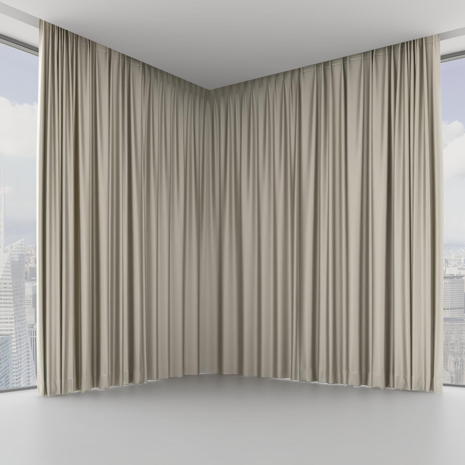 Front view of North Face Linen, on hidden rail