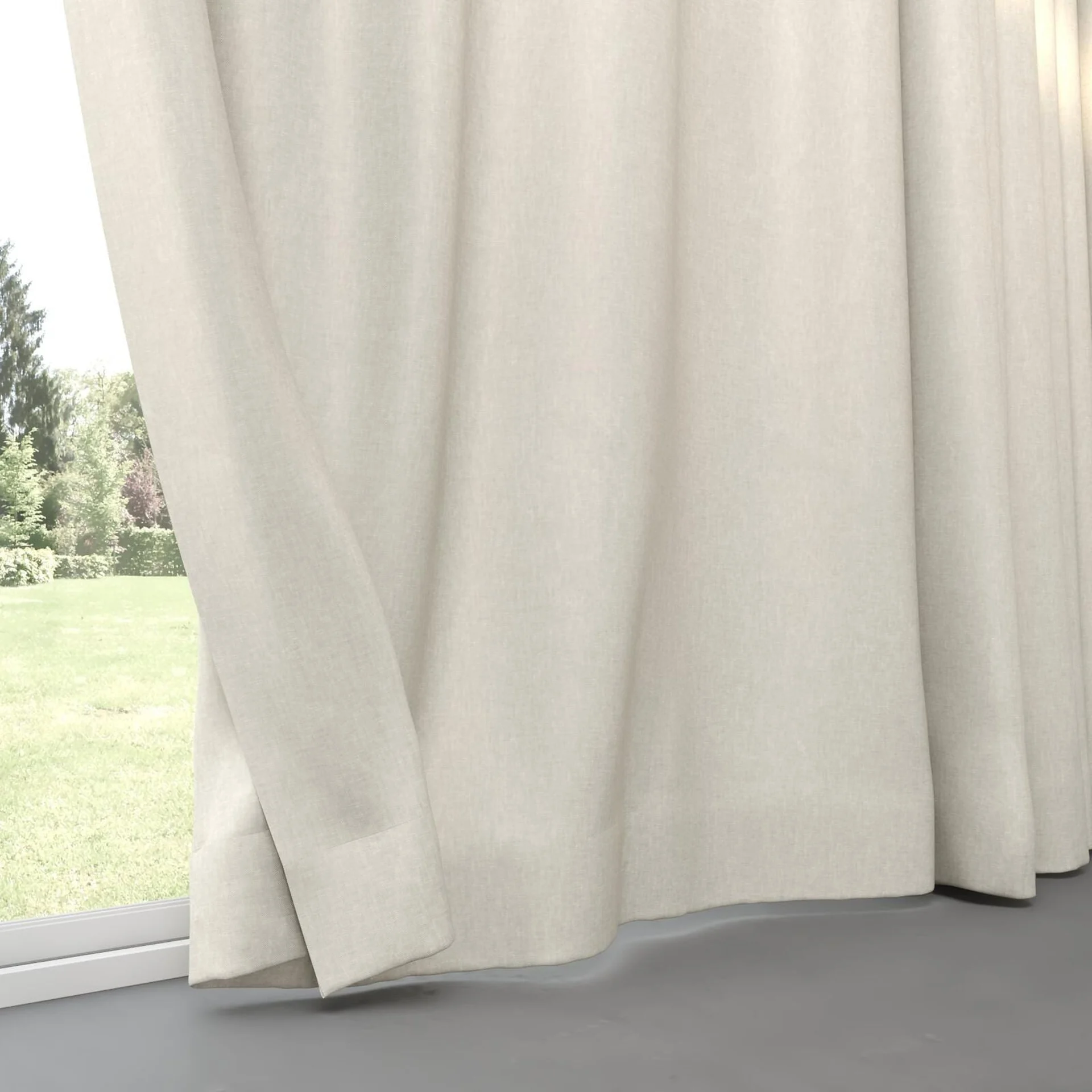 Bottom view of Glamour Wool, pinch pleat