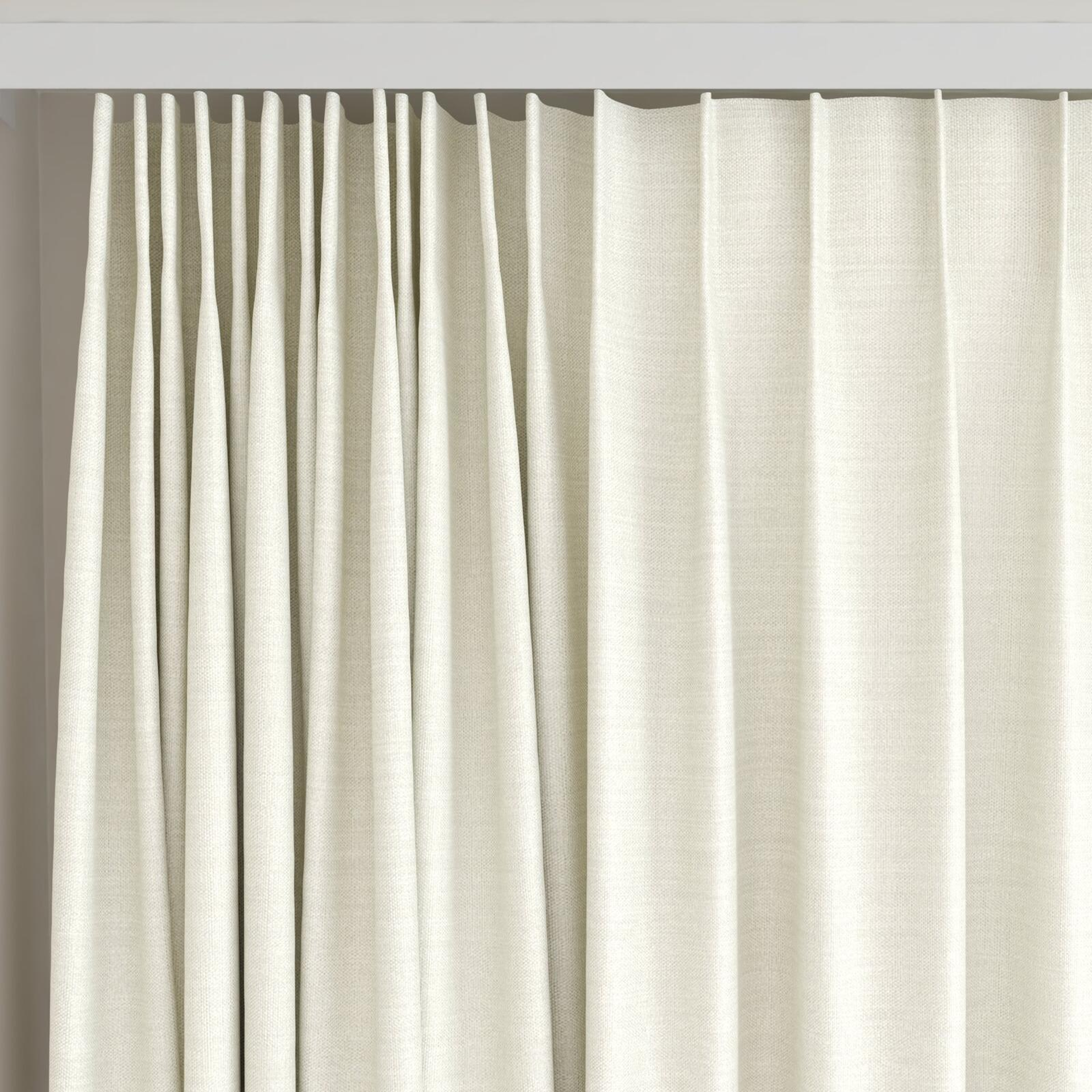 Top view of Linex Cream, on curtain rail