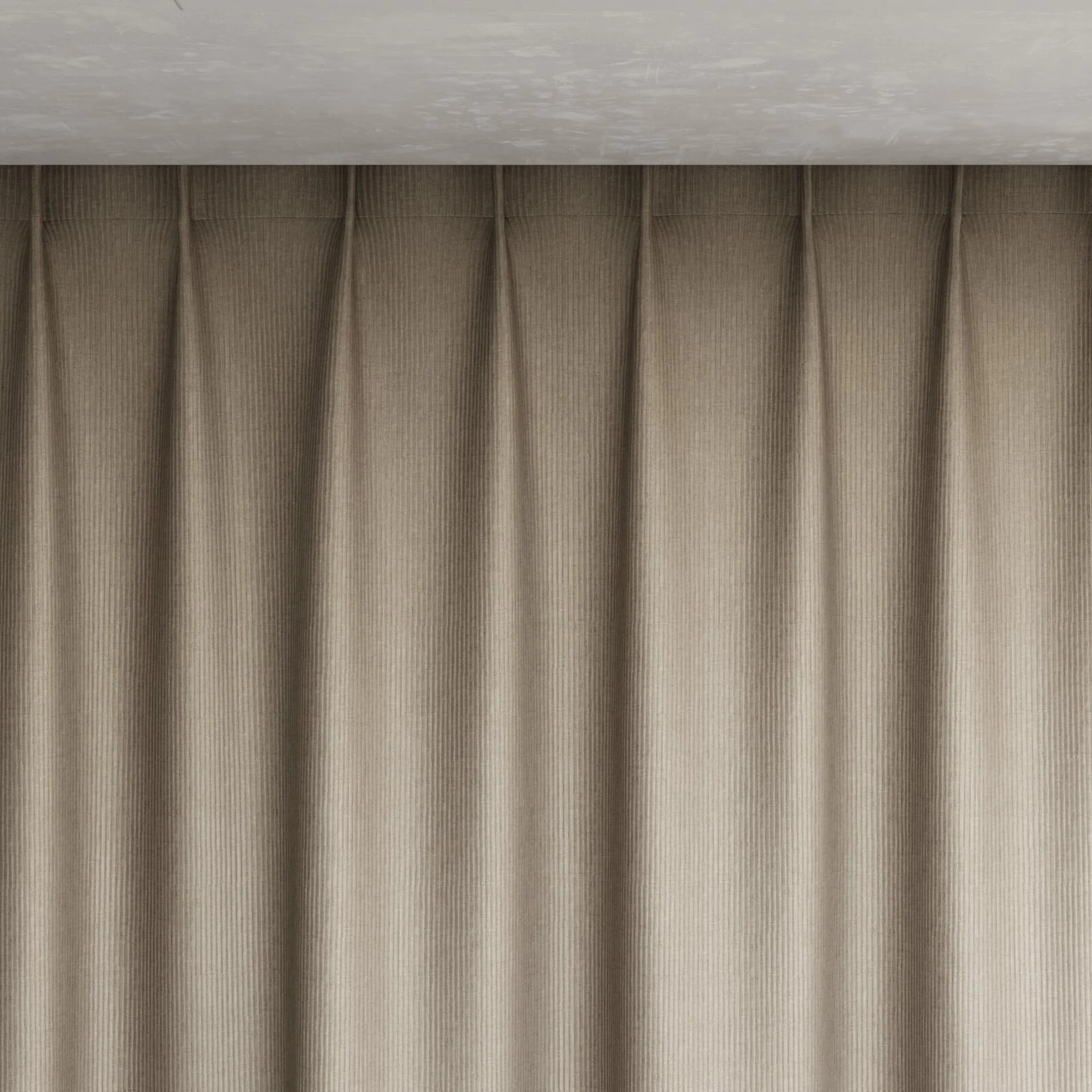 Top view of Hombre Taupe, pinch pleat
