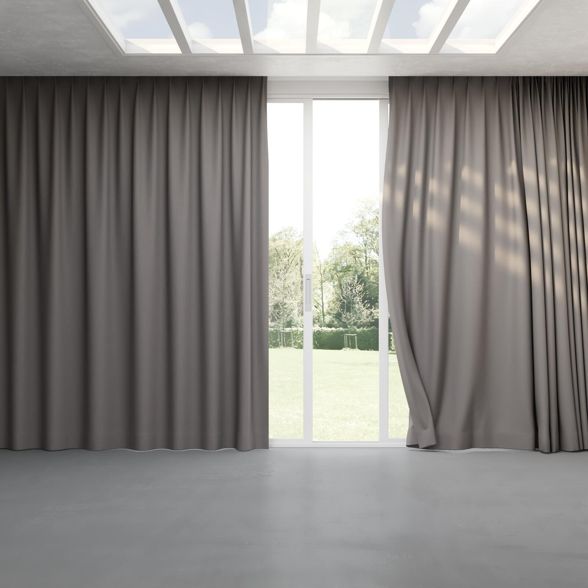 Full view of Luxo Slate, pinch pleat