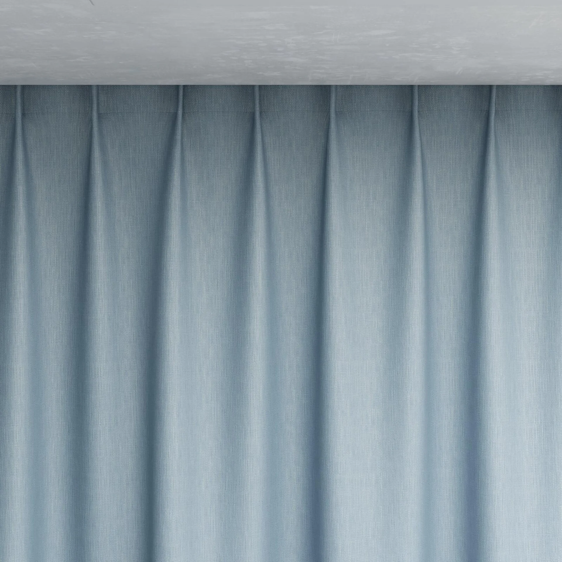 Top view of Cordoba Aqua, pinch pleat