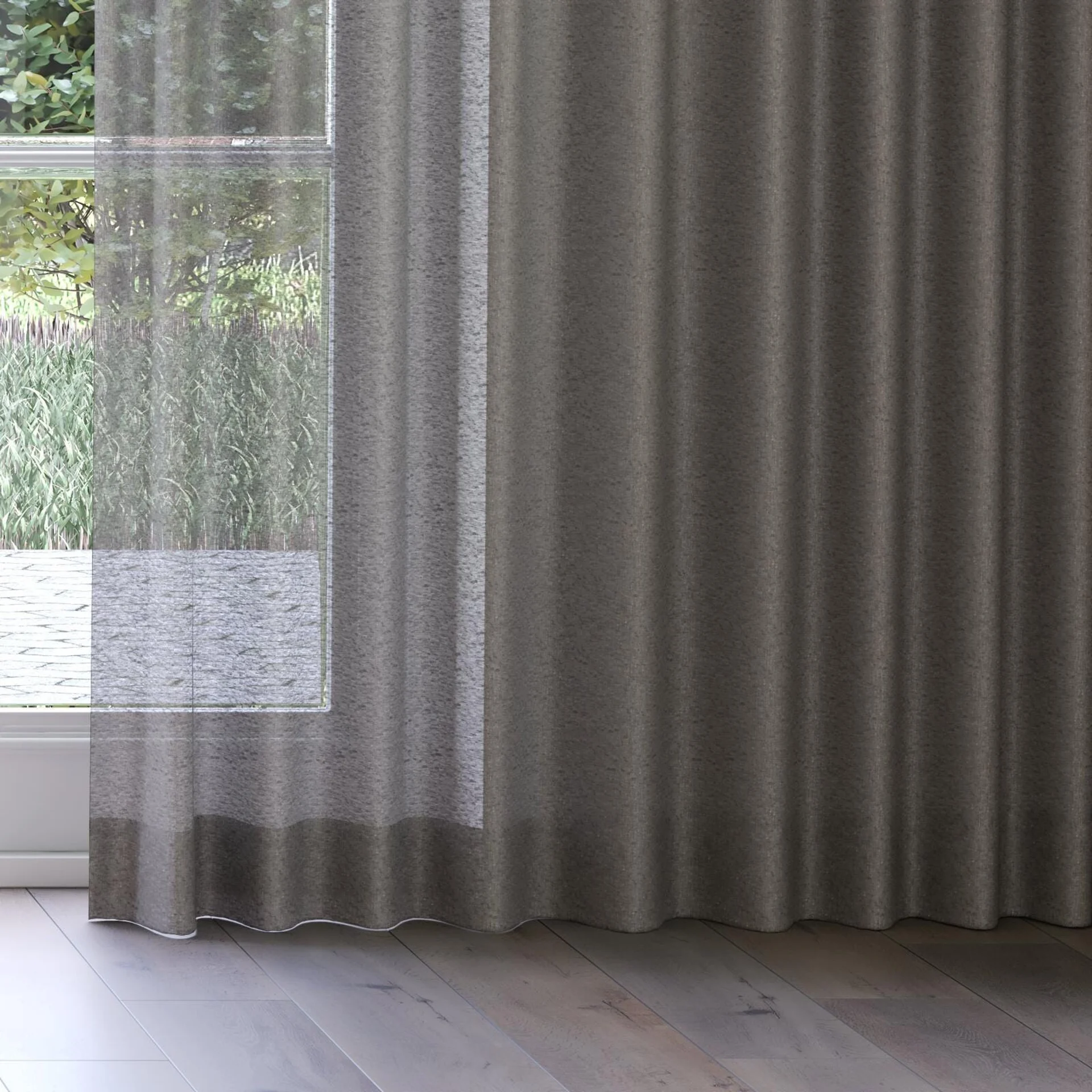 Bottom view of Kyoto Ash, on curtain rail