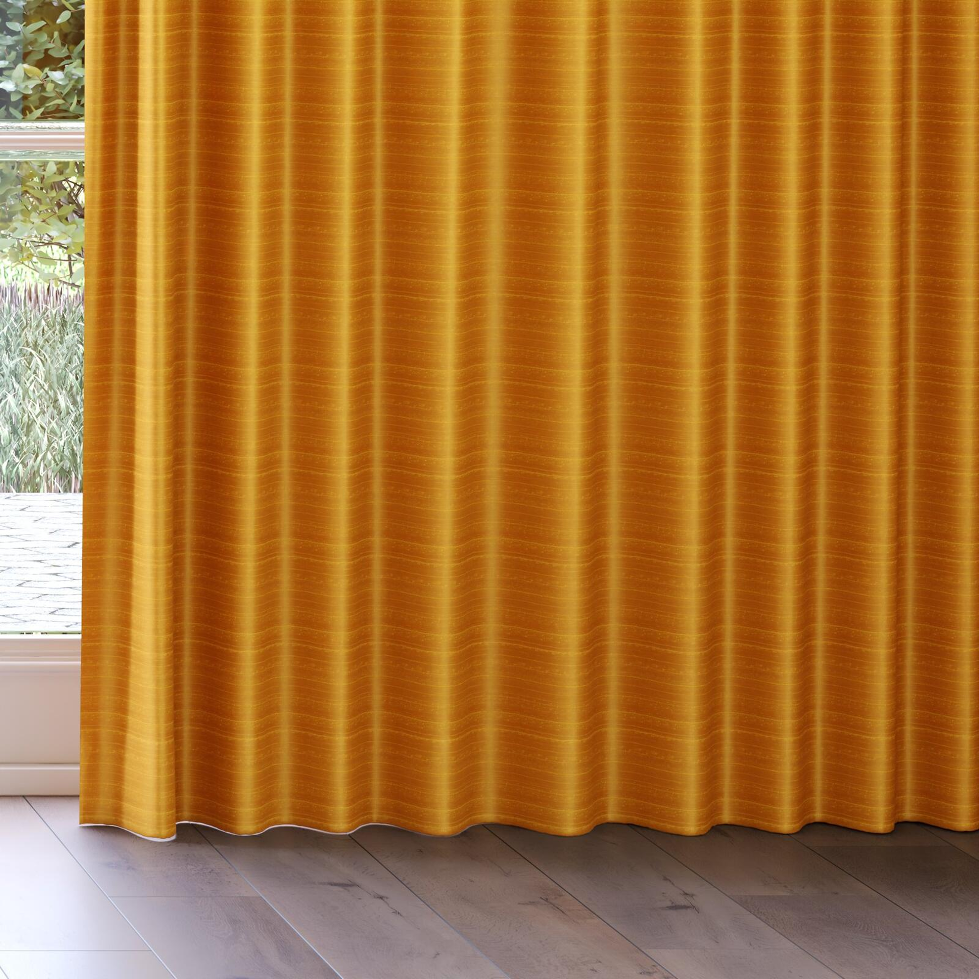 Bottom view of Silky Fusion, on curtain rail