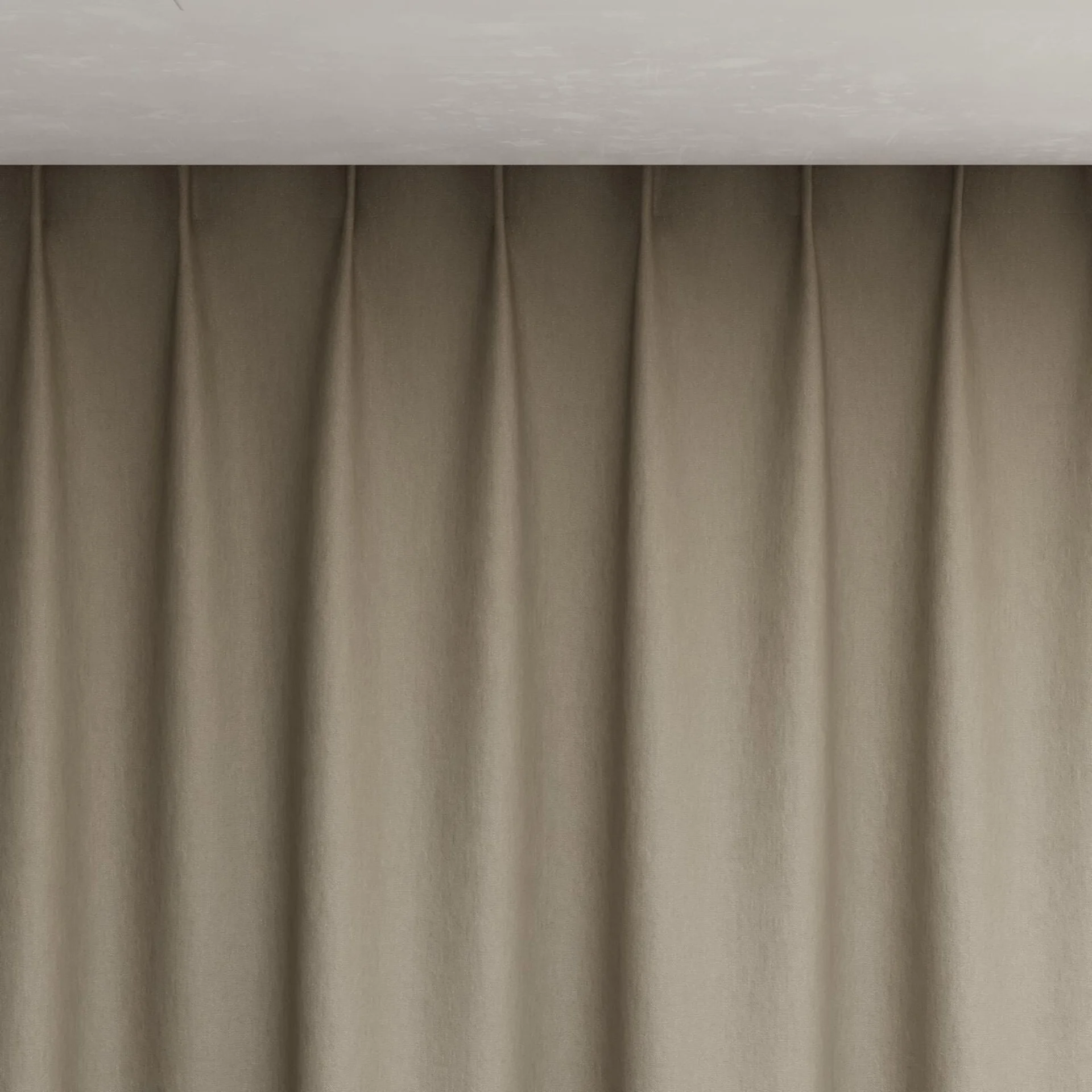 Top view of Eternal Jute, pinch pleat