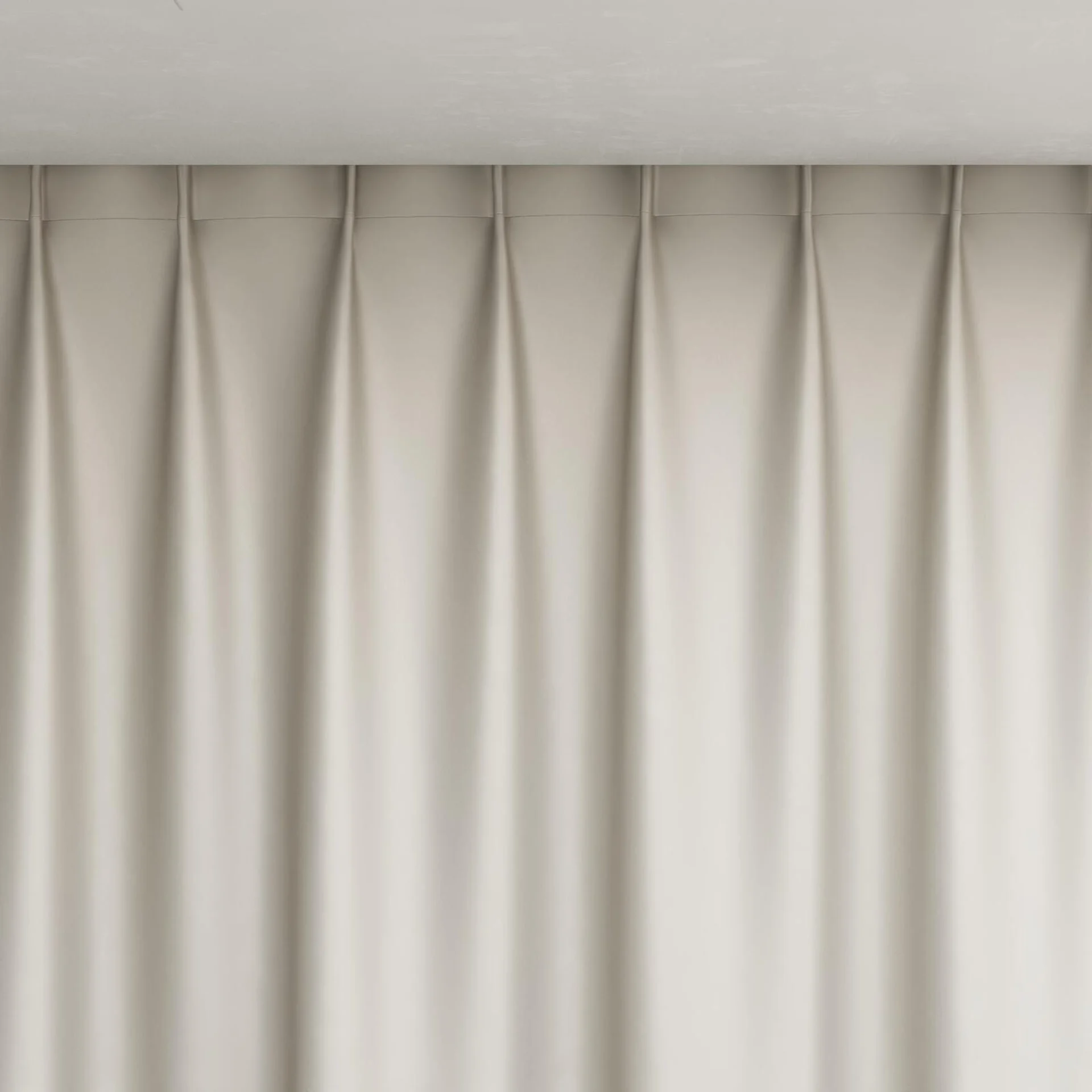 Top view of Sleek Pelican, pinch pleat