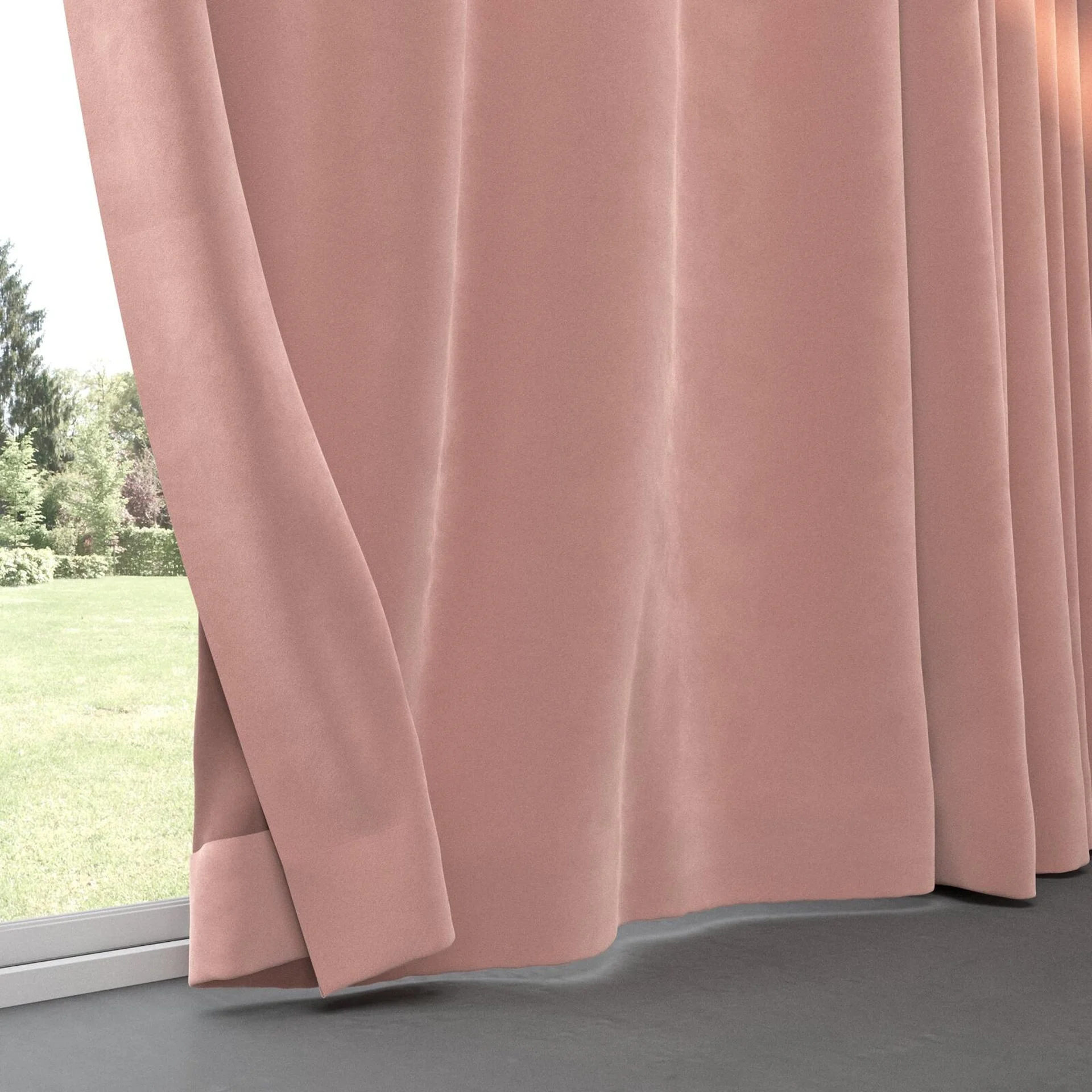 Bottom view of Verbier Petal, pinch pleat