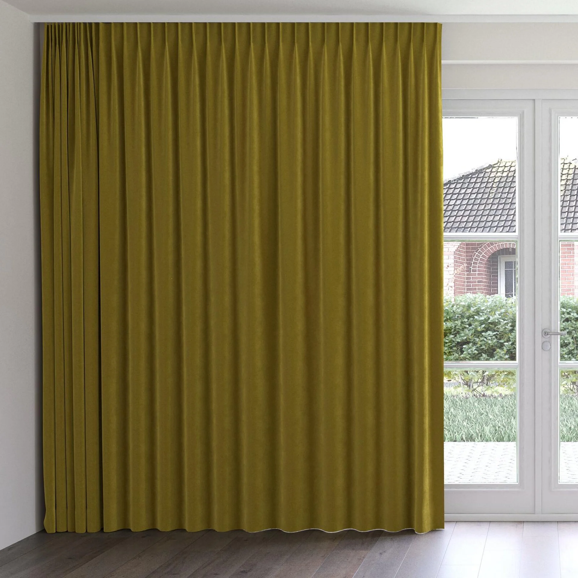 Front view of Vienna Vine, on curtain rail