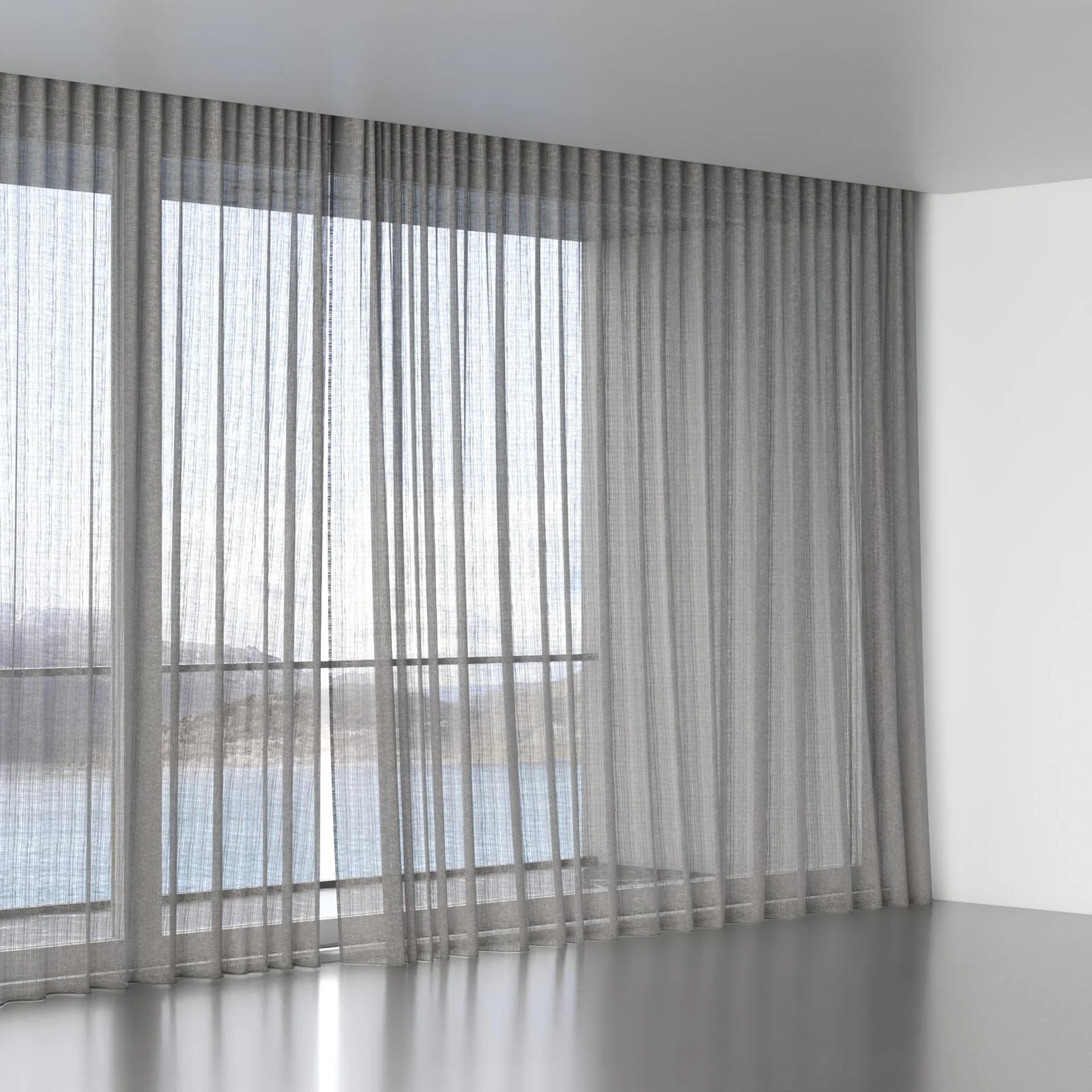 Full view of Scandinese Pepper, wave pleat