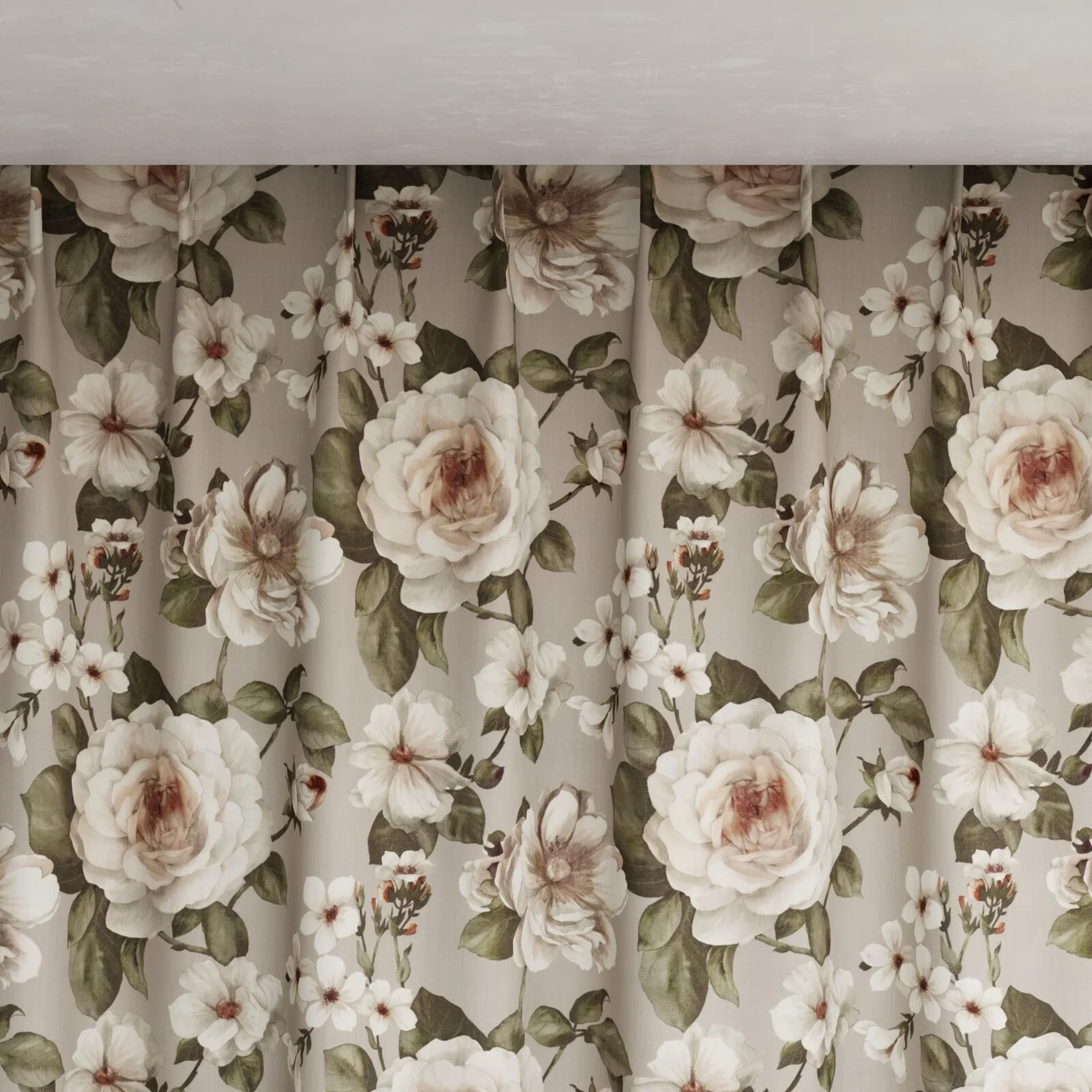 Top view of Miriam Spring, pinch pleat
