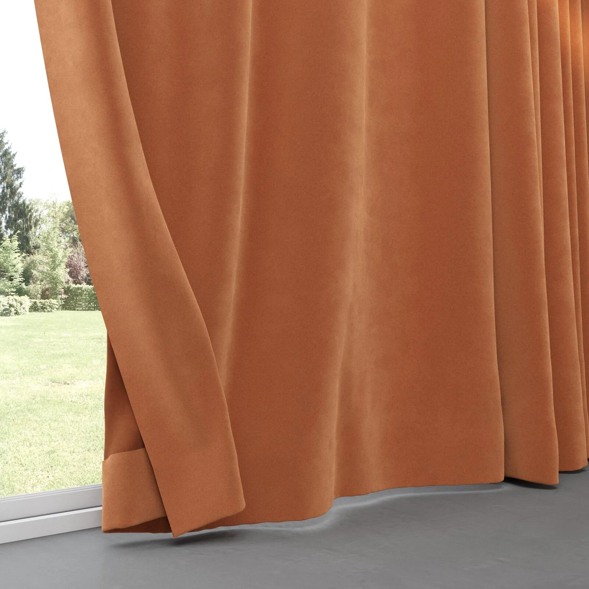 Bottom view of Vienna Rouge, pinch pleat