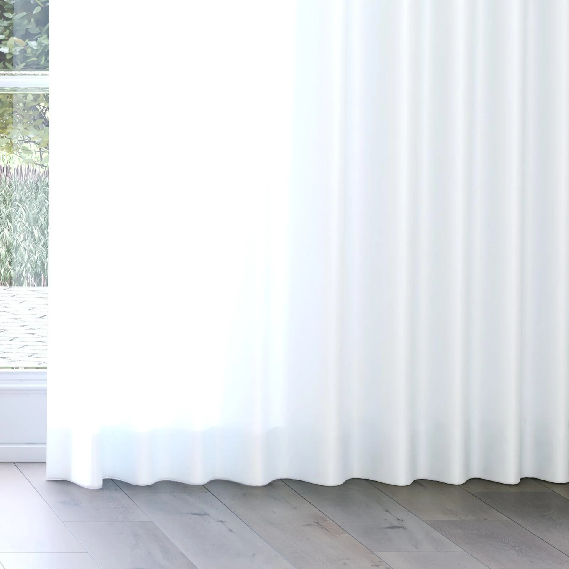 Bottom view of Optima Snow, on curtain rail