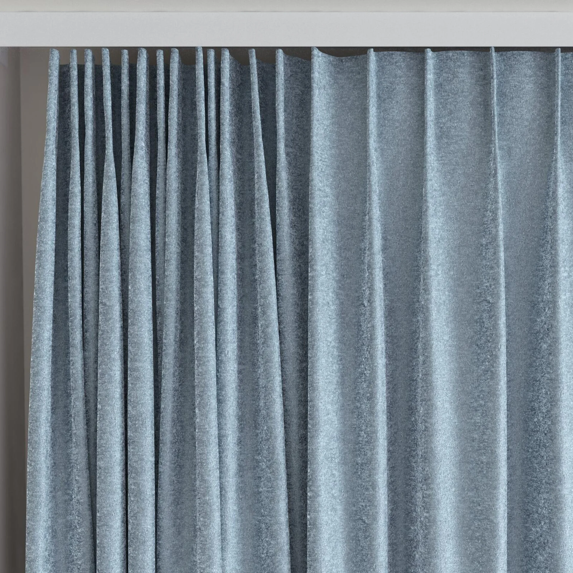 Top view of Brigadier Biscay, on curtain rail