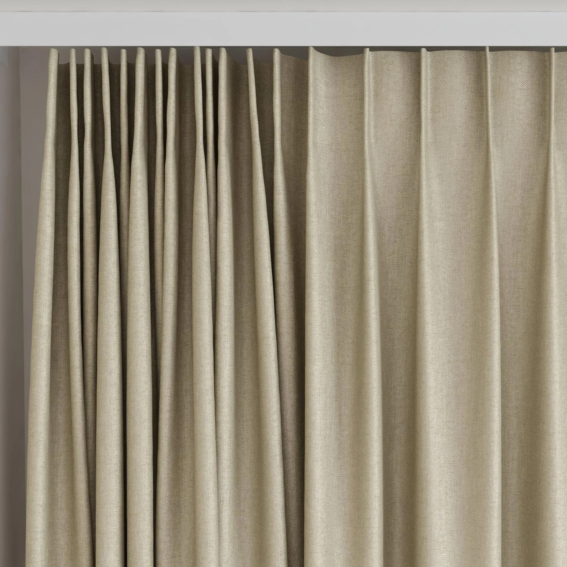 Top view of Bronco Seagrass, on curtain rail