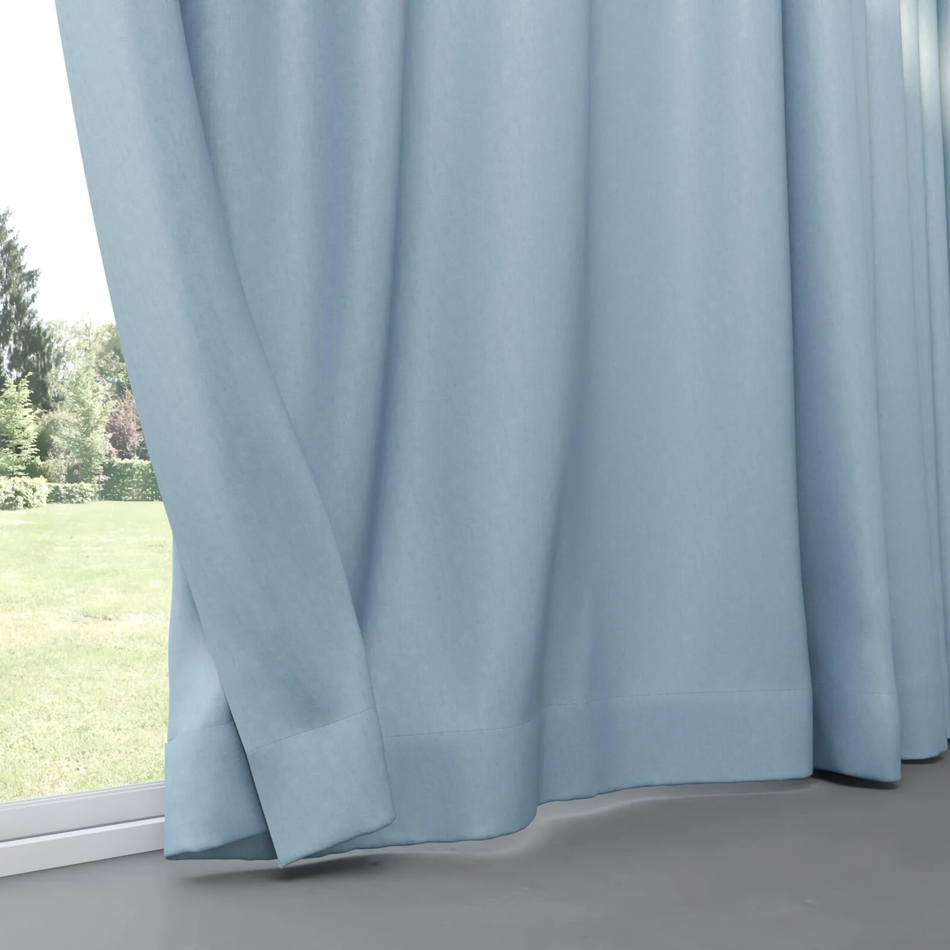 Bottom view of Naturama Sky, pinch pleat