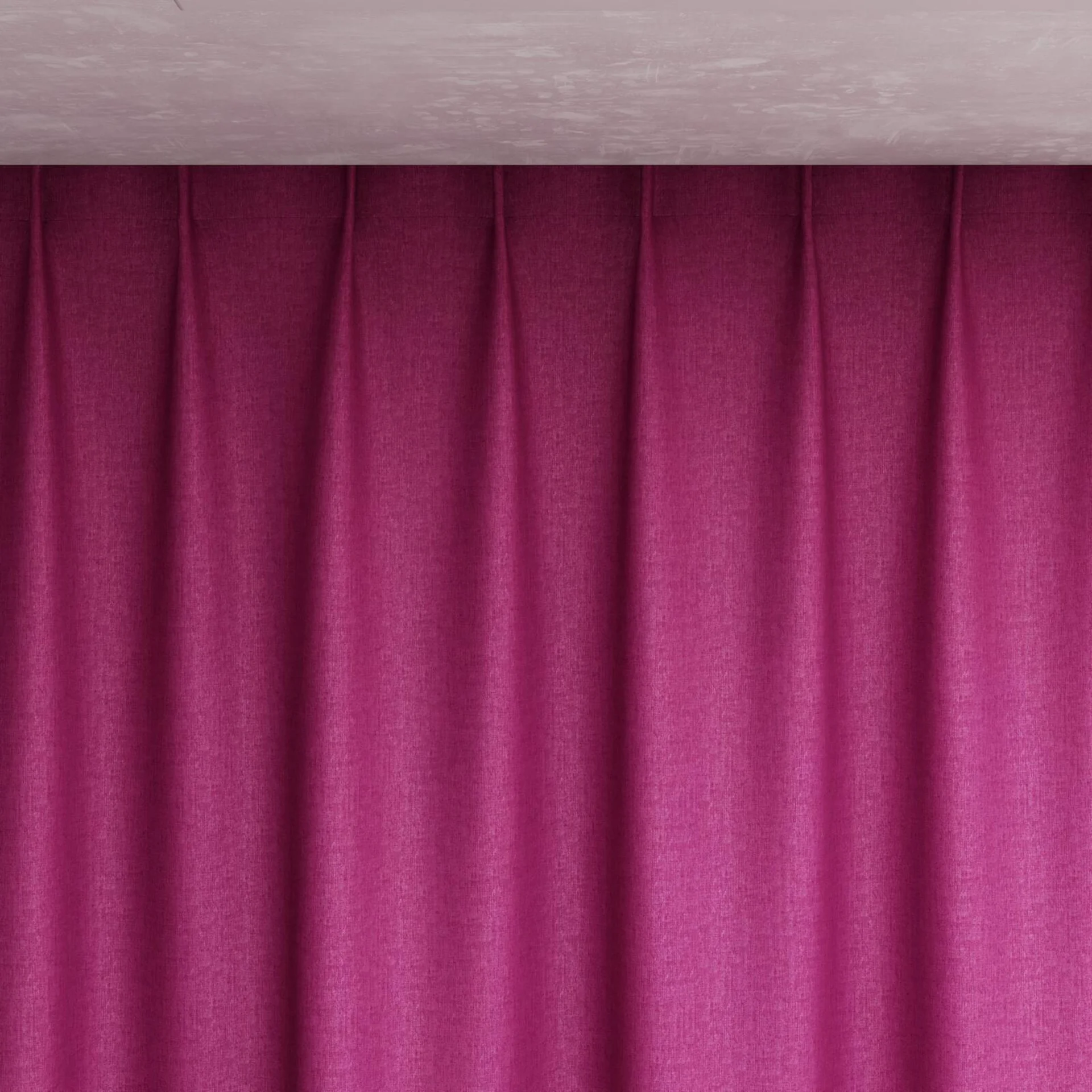 Top view of Cushy Fuchsia, pinch pleat